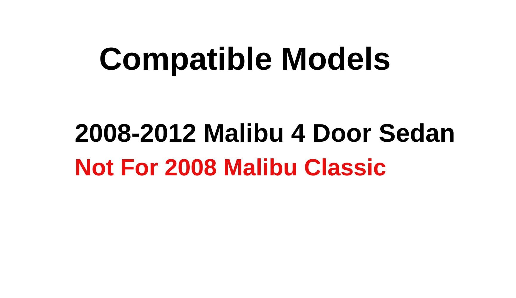 Heated Rear Window Glass Replacement for 2008-2012 Chevrolet Malibu (Excludes Malibu Classic) - Defrost Your Car Window in Winter & Improve Visibility