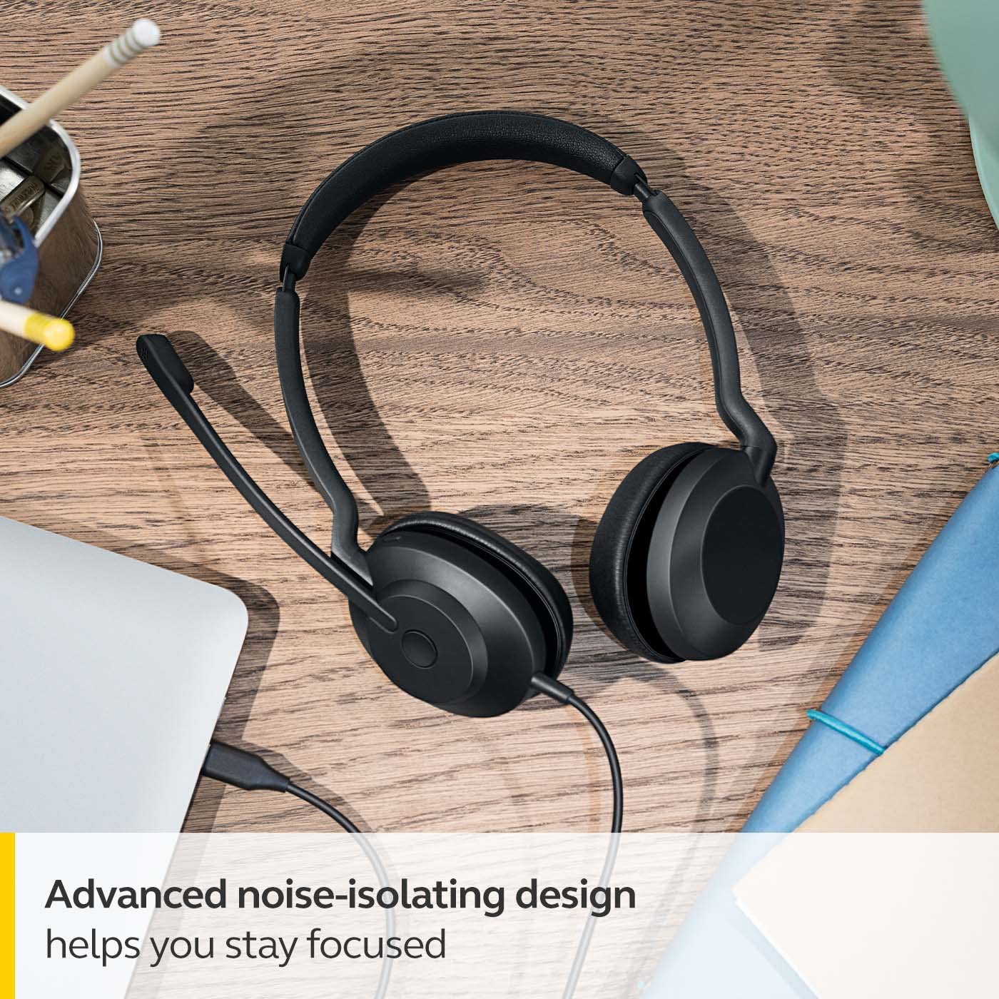 Jabra Connect 4h USB-C Wired Headset for Office Calls & Remote Work