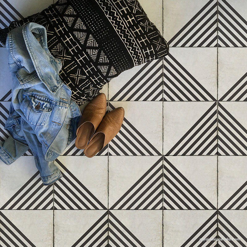 Tile Stencil Kit for DIY Home Decor - Reusable Tile Painting Templates for Bathroom, Kitchen, and Backsplash Projects