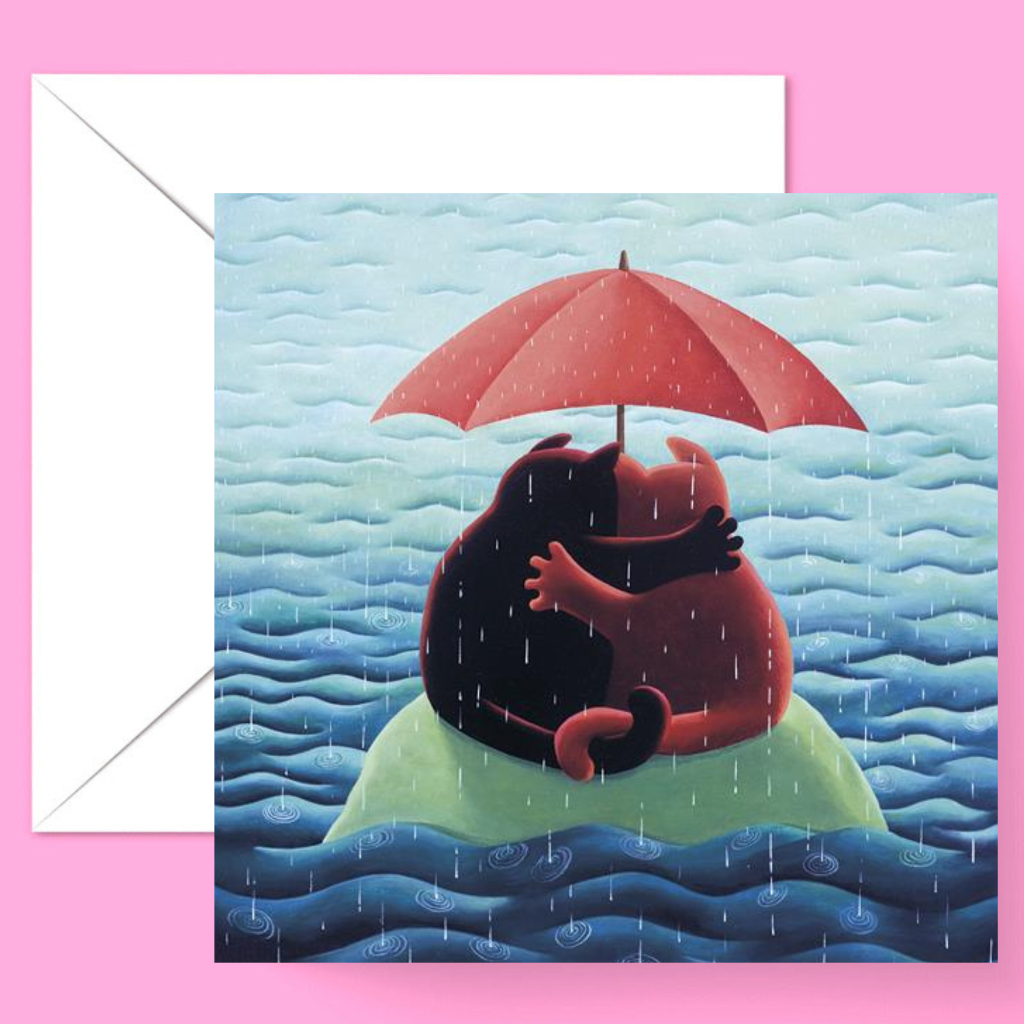 Waiting for Noah' Cat Greeting Card - Funny Cat Lover Birthday Card - Blank Inside for Personal Message - Perfect for Cat Owners, Pet Lovers & Animal Enthusiasts