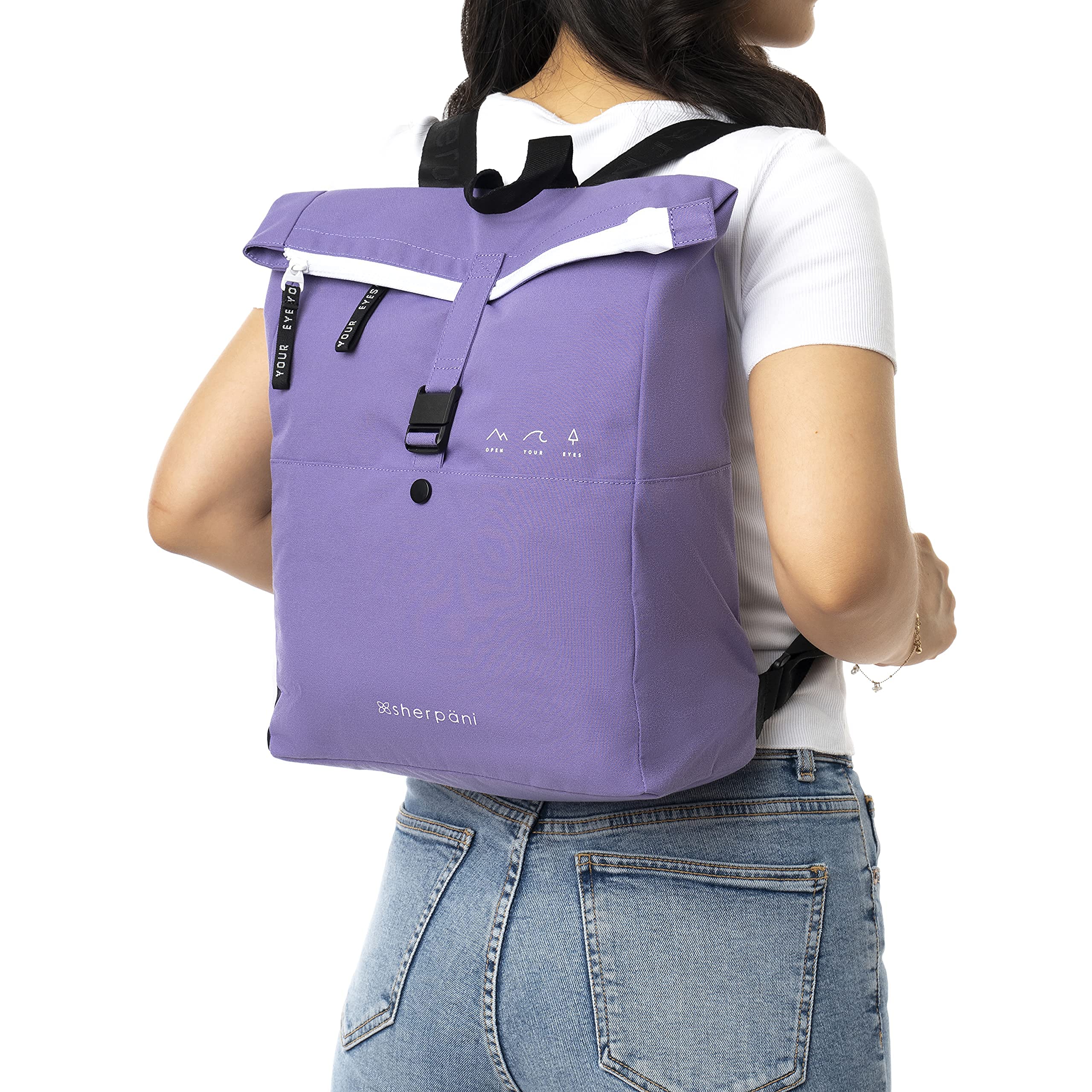 Sherpani Miyako Women's Nylon Backpack with Coin Purse - 14 Inch Laptop Sleeve, School Backpack & Travel Daypack (Iris) - Perfect for Work, College, Commuting & Holiday Gifts