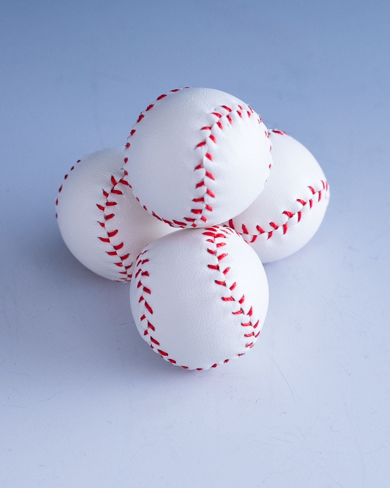 Premium Set of 4 White Leather Magic Balls for Cups and Balls Trick - Perfect for Magicians, Street Performers & Magic Practice