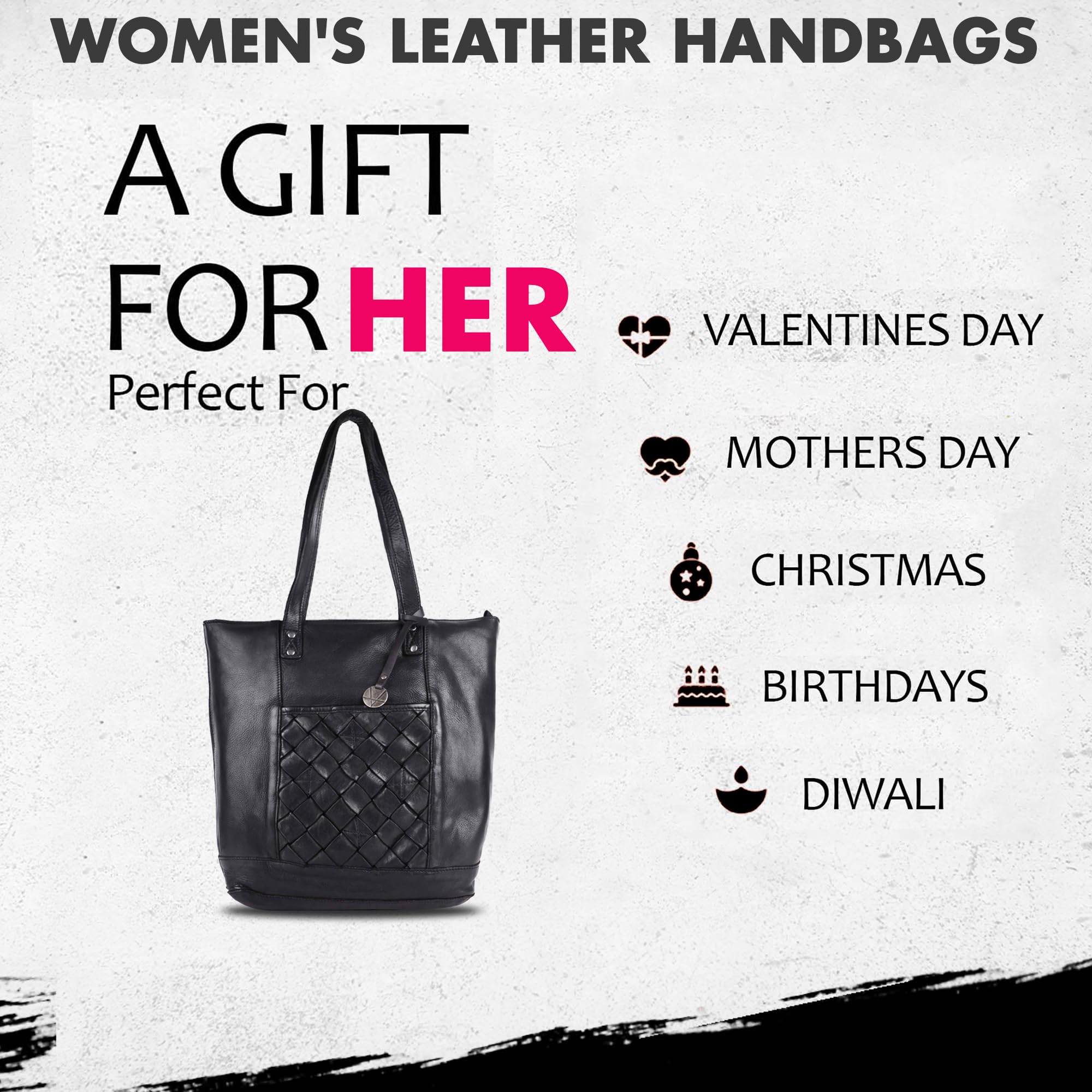 Genuine Leather Women's Tote Handbag - Stylish Satchel Purse with Top Handle & Shoulder Strap for Work, Travel & Everyday Use