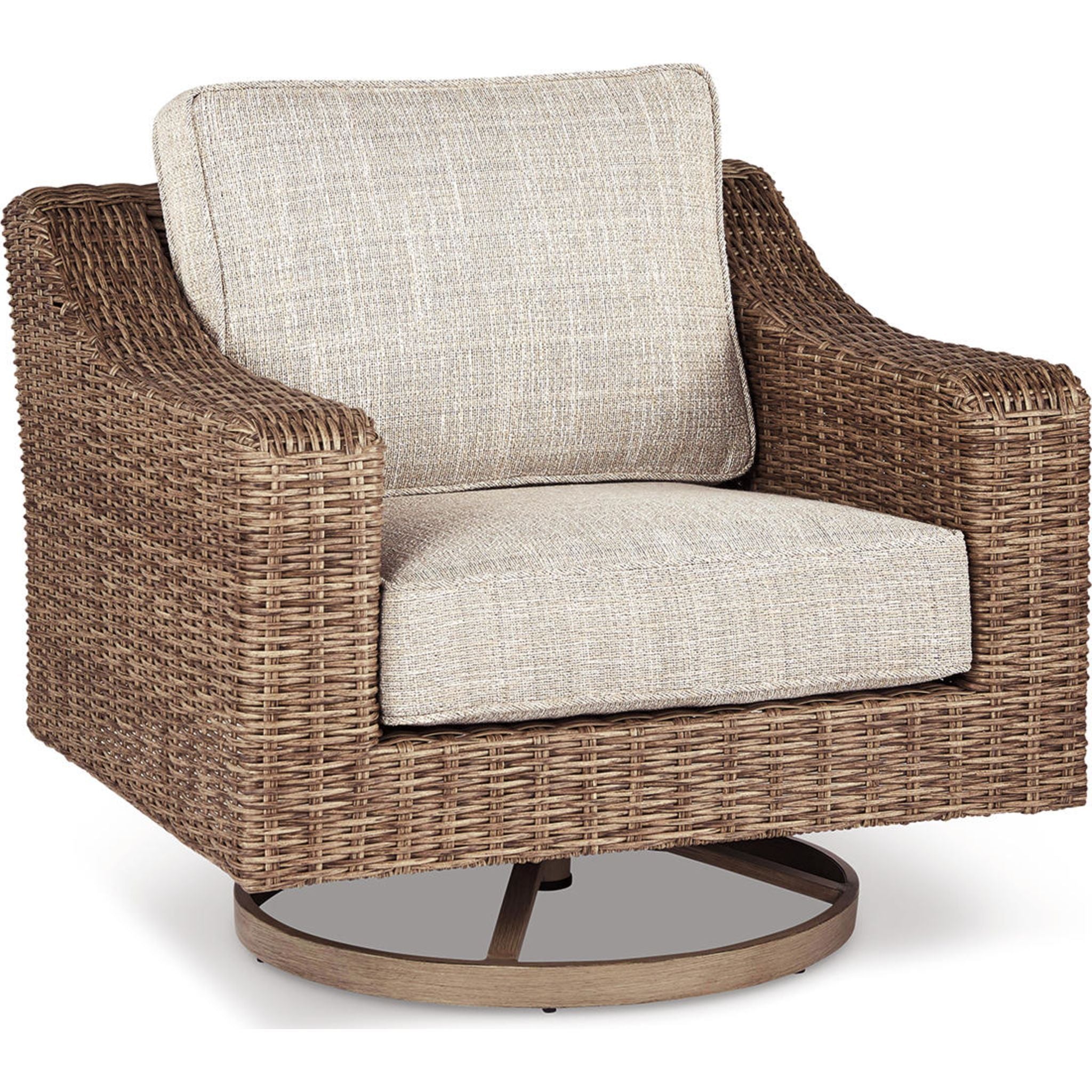 Beachcroft 4-Piece Outdoor Patio Furniture Set - Waterproof Wicker Rattan Sofa with Cushions, Beige - Perfect for Backyard, Garden, Poolside & Terrace Relaxation