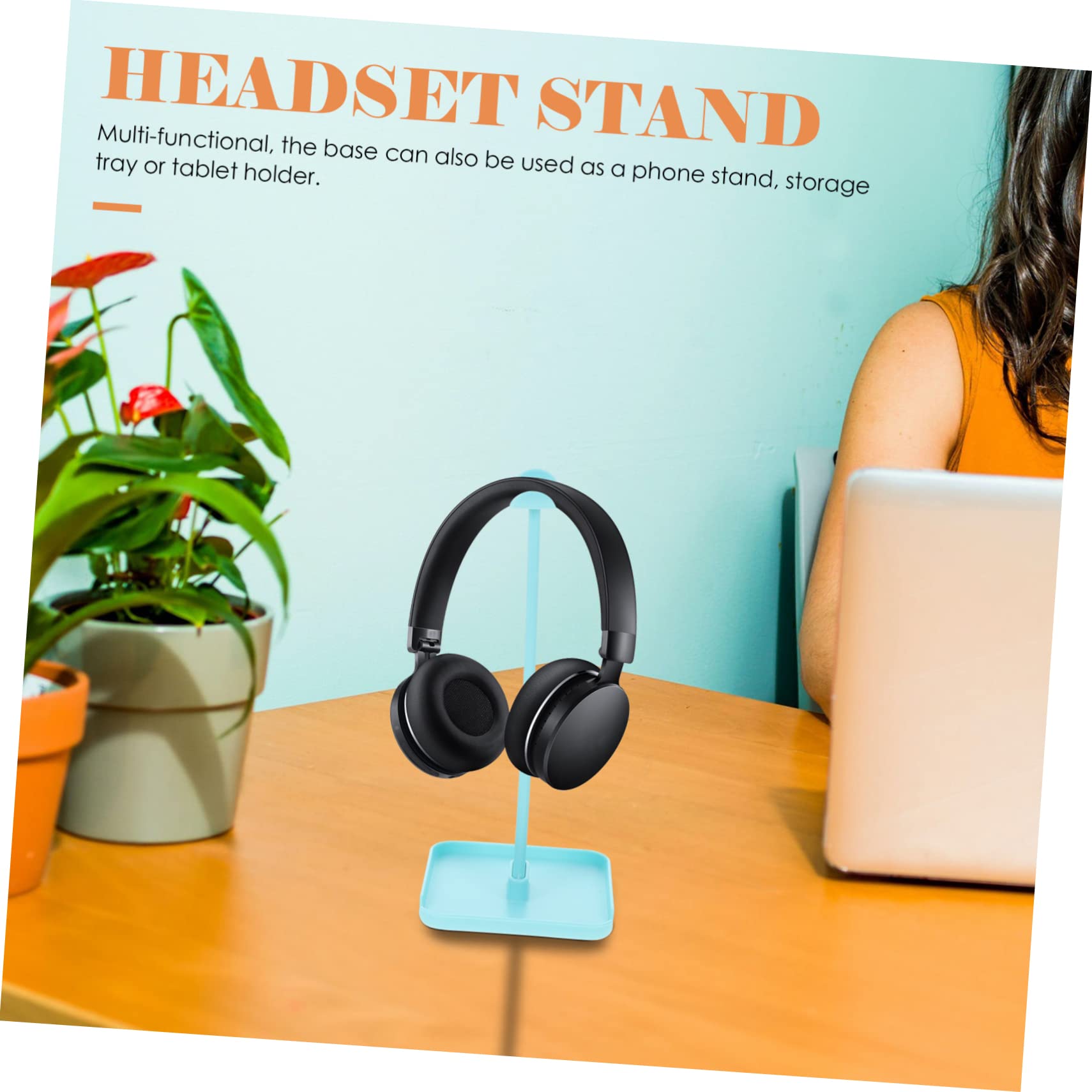 Alipis Desktop Earphone Stand Holder - Detachable Plastic Organizer for Headphones, Computer Accessories & Office Supplies - Perfect for Desk Organization, Gaming Setup & Workspace Storage