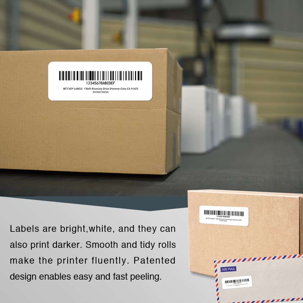 10-Pack Dymo 11355 SD11355 / S0722550 Compatible Thermal Labels 19mm x 51mm (500 Labels Per Roll) for Dymo LabelWriter - Perfect for Shipping, Address & Barcode Labels