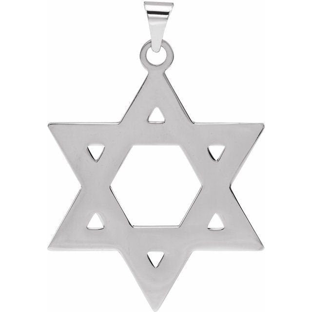 14K or 18K Solid Gold Star of David Pendant - Sterling Silver Option - Elegant Jewish Necklace for Men & Women - Perfect for Hanukkah, Bar Mitzvah & Everyday Wear