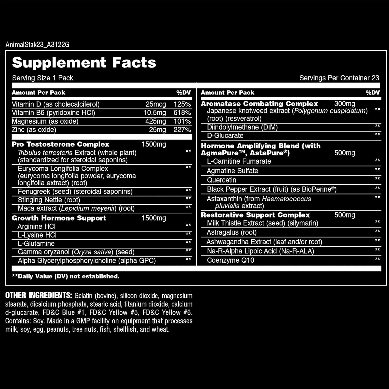 Animal Stak 21 Packs - Ultimate Anabolic Stack for Testosterone Boost & Muscle Growth - Perfect for Bodybuilding, Strength Training & Fitness Enthusiasts
