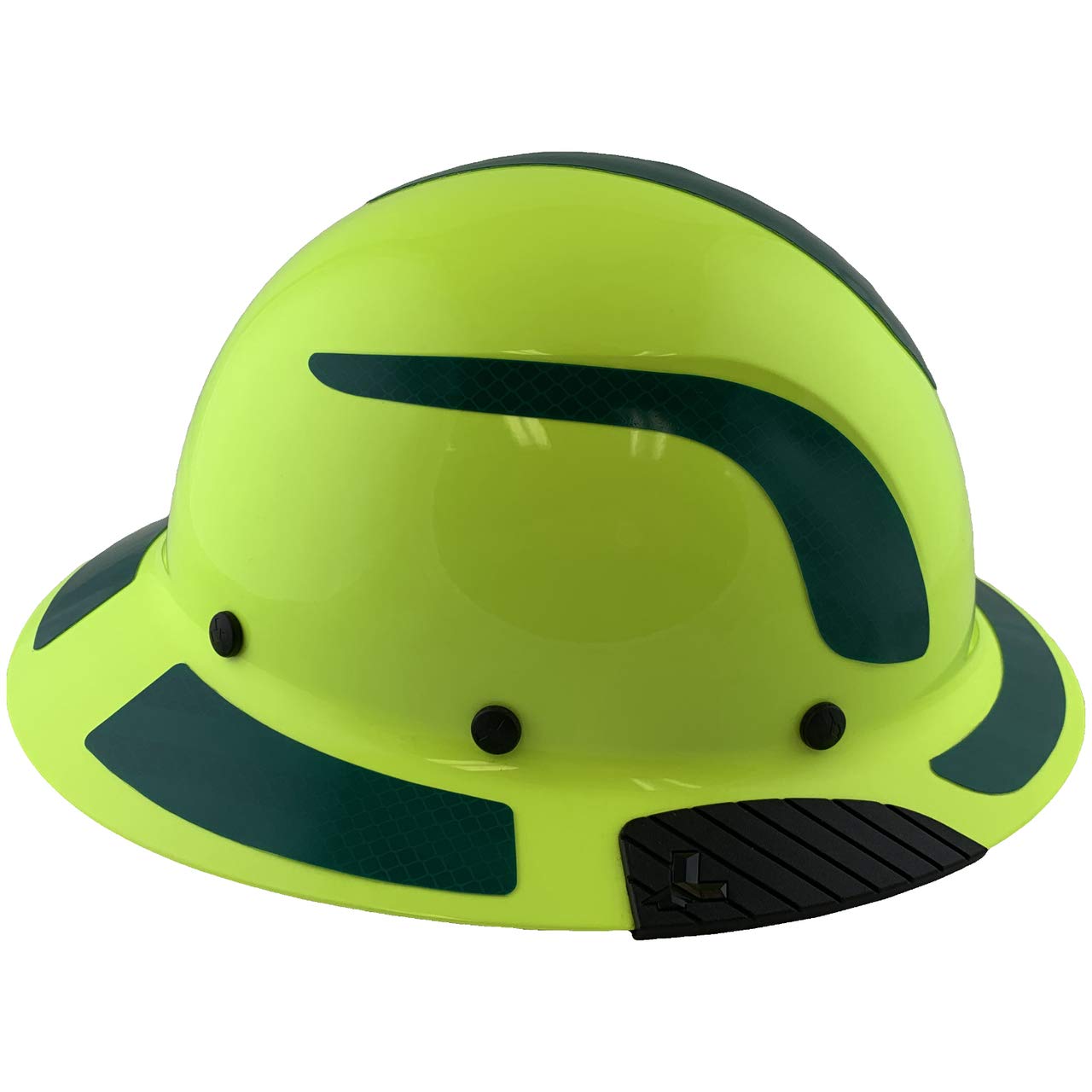 Fiberglass Composite Full Brim Safety Hard Hat - ANSI Certified Hi-Viz Lime Helmet with Reflective Decals & Free Tote Bag - Ideal for Construction, Mining & Industrial Work Safety