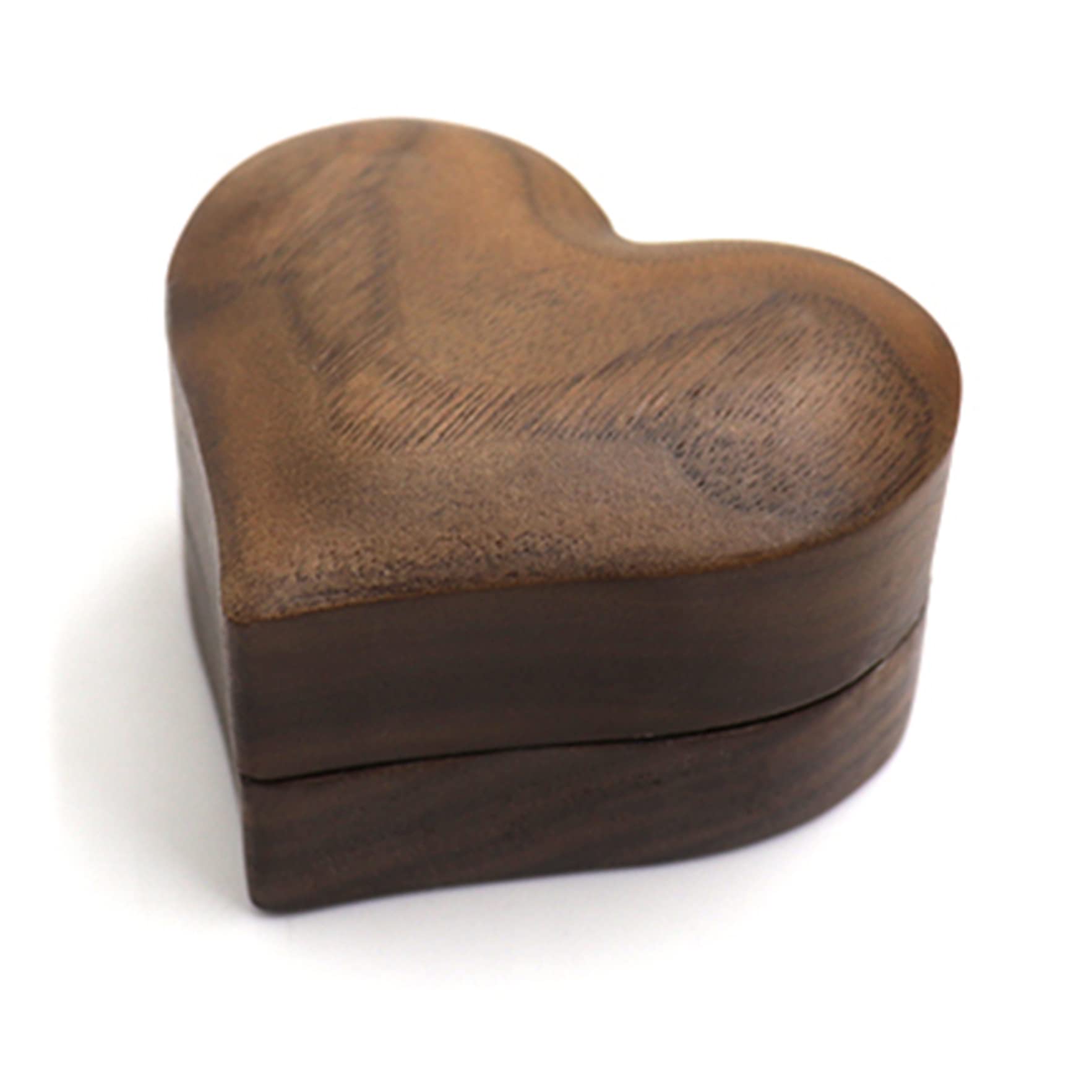 ZYHO Heart Shaped Wooden Ring Box with Velvet Lining - Handmade Jewelry Presentation Case for Engagement, Wedding, Proposal - Perfect Jewelry Organizer for Rings, Earrings, Coins - Ideal Gift for Anniversary, Birthday & Special Occasions (Romantic Proposal, Wedding Ceremony, Valentine's Day Gift)