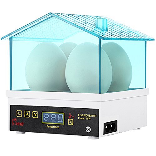 TOPCHANCES Mini Automatic Egg Incubator for 4 Chicken Eggs - Digital Temperature Control with Auto-Turning Feature (Not for Duck/Goose Eggs) | Perfect for Home Poultry Farming, Classroom Science Projects & Backyard Chicken Breeding