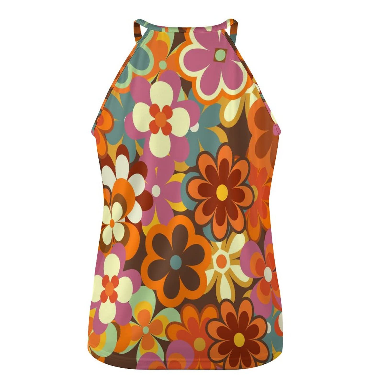 Women's Halter Tank Tops - Transgender Pride Flag Design - Casual Sleeveless Summer Shirts & Tees for Beach, Pride Events and Everyday Wear