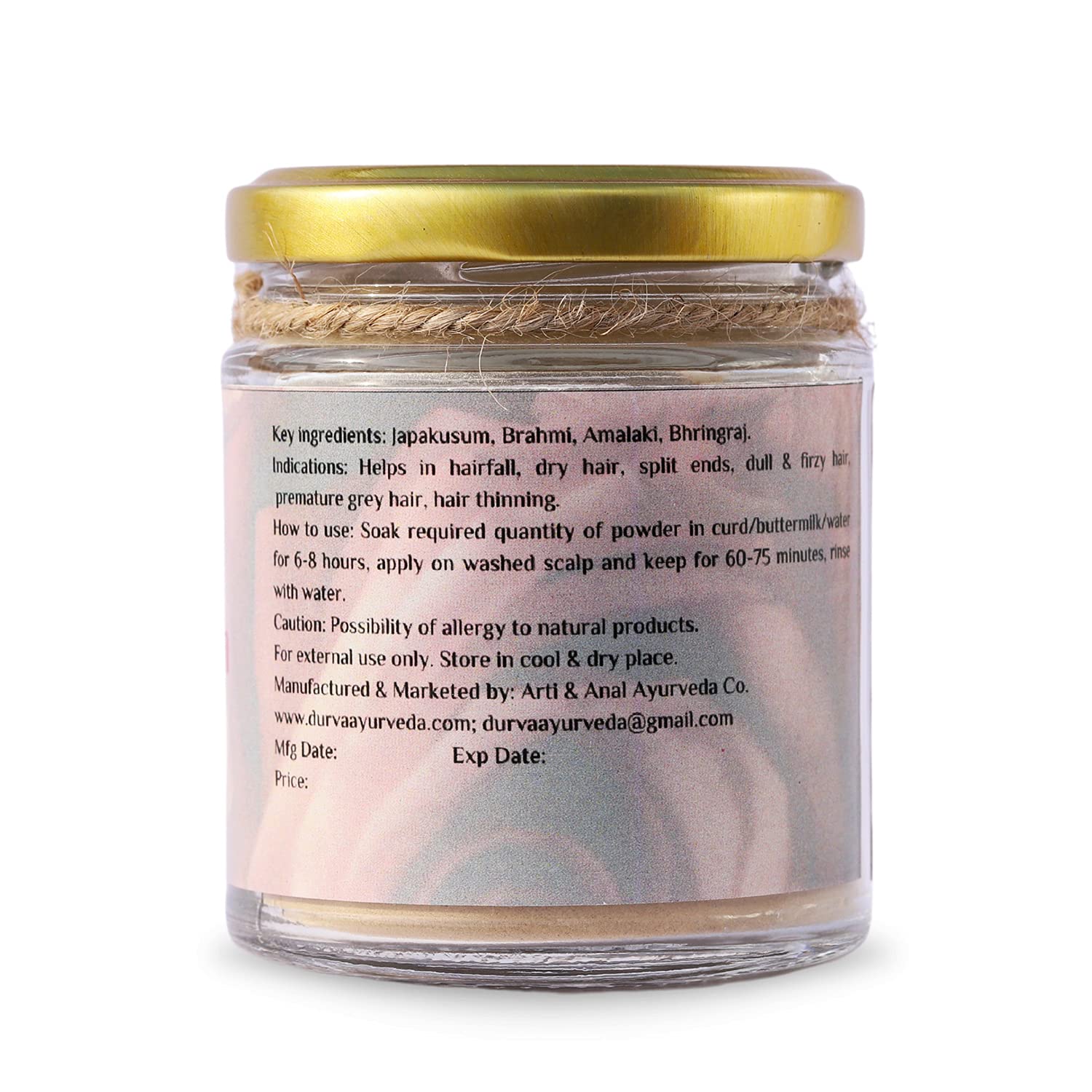 Kesh Lepam Ayurvedic Hair Mask Powder - 70g with Pure Herbal Ingredients for Nourishing & Strengthening Hair - Perfect for Dry, Damaged Hair Care at Home