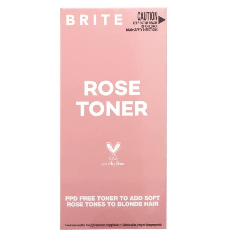 BRITE Rose Toner - Vegan & Cruelty-Free Hair Toner for Bleached Hair - Step 2 Treatment to Even Out Base & Add Beautiful Rose Hue - Perfect for Blonde & Lightened Hair Maintenance