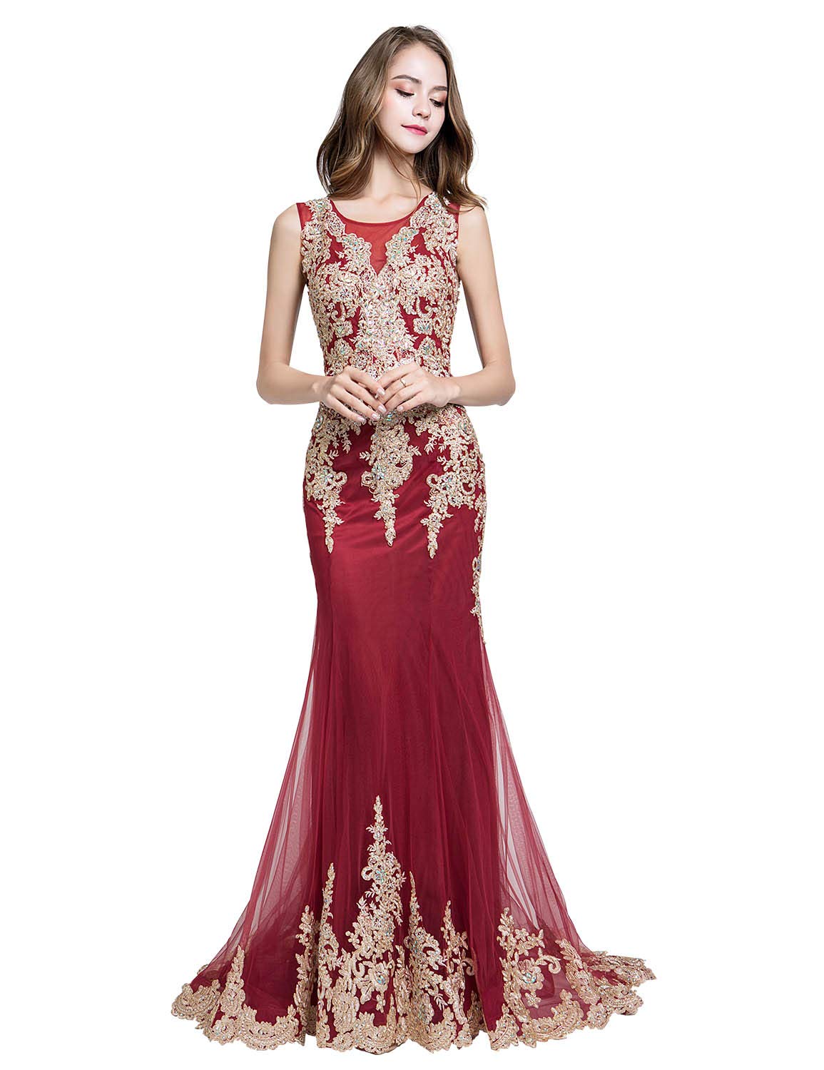 Elegant Long Lace Mermaid Prom Dress for Women - Sexy Formal Evening Gown for Parties, Weddings & Special Occasions 2023