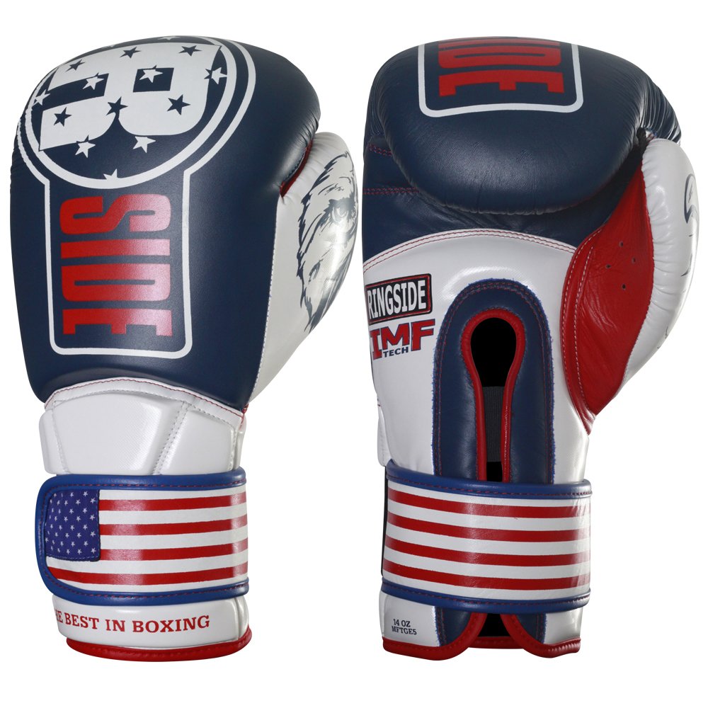 Ringside Limited Edition USA IMF Tech Boxing Gloves - Kickboxing & Muay Thai Training Gloves for Sparring & Punching Mitts | Perfect for MMA, Fitness Training & Combat Sports