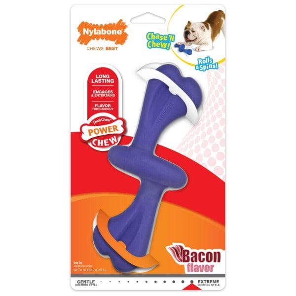 Nylabone Power Chew Rolling Dog Toy - Durable Chew Toy for Aggressive Chewers - Perfect for Large Dogs, Puppy Teething & Playtime