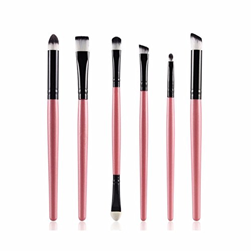6Pcs Professional Eye Makeup Brush Set for Concealer, Eyeshadow & Canthus - Perfect for Smokey Eyes, Cut Crease & Detailed Makeup Application