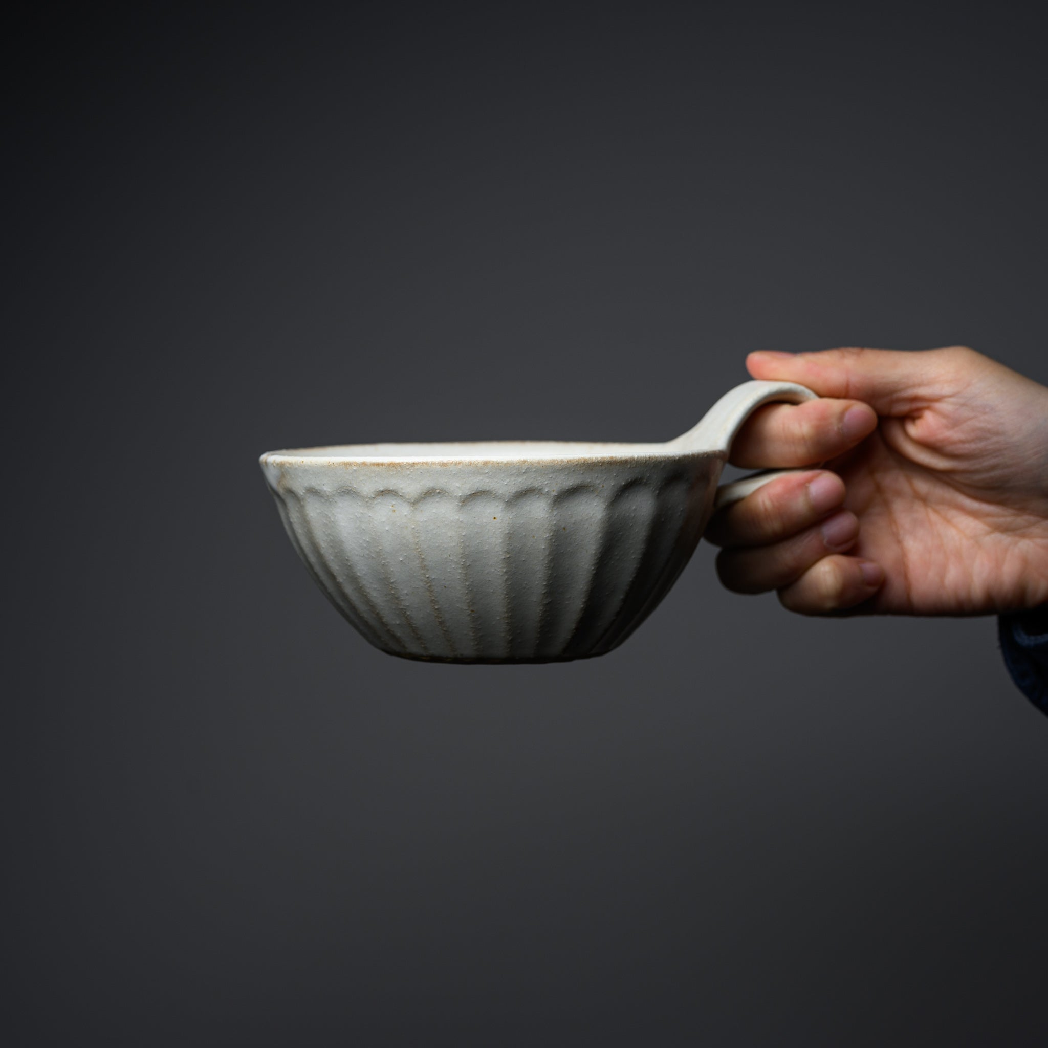 Wakasama Kiln Kinari Soup Mug - 270ml Handmade Ceramic Bowl for Miso Soup, Ramen & Noodles | Japanese Pottery for Home & Restaurant Use