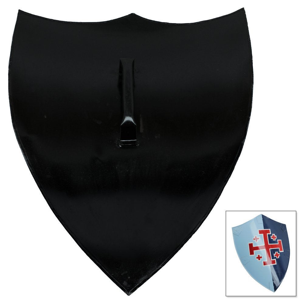 Authentic Knights Templar Steel Cross Replica - 23.5 Inch Medieval Crusader Shield with Iron Construction - Perfect for Historical Reenactments, Home Decor & Collectors Display
