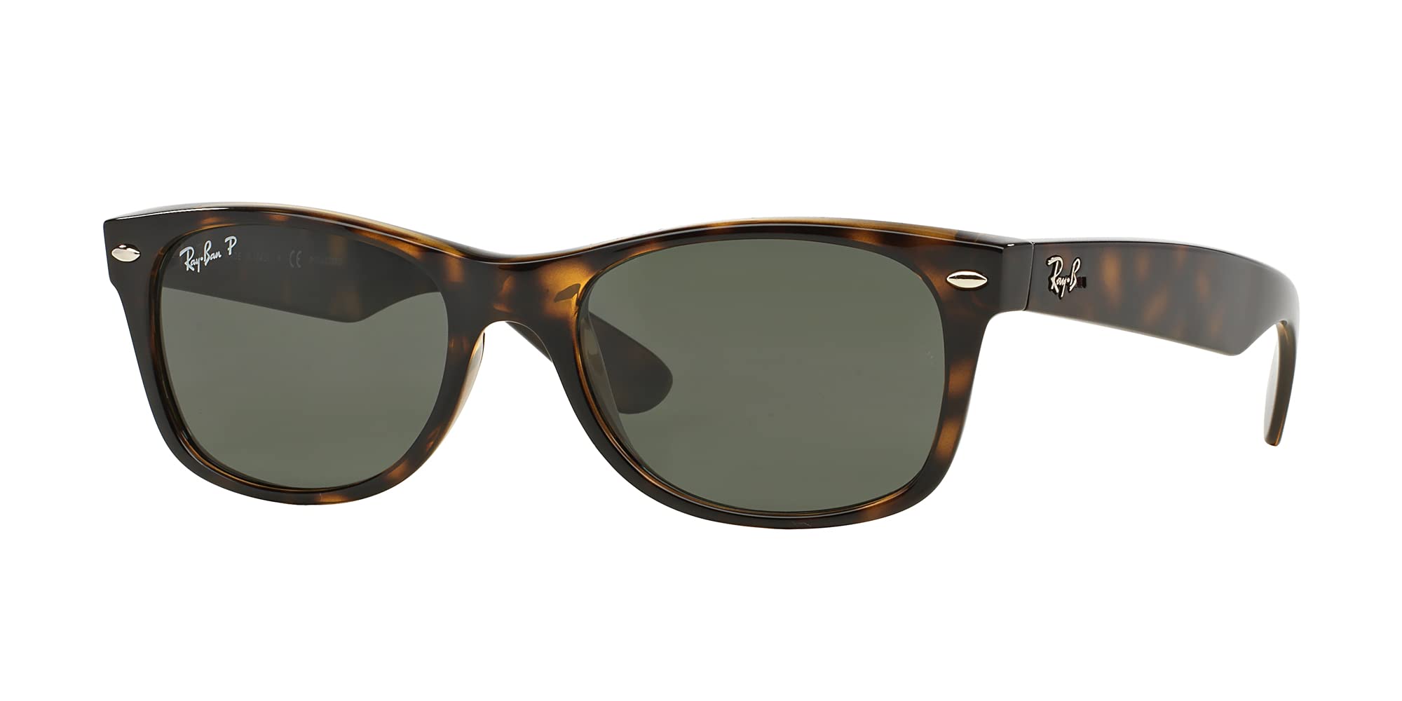 Ray-Ban RB2132 New Wayfarer Sunglasses with UV Protection & Polarized Lenses + Free Cleaning Kit & Case – Perfect for Driving, Beach, and Outdoor Activities