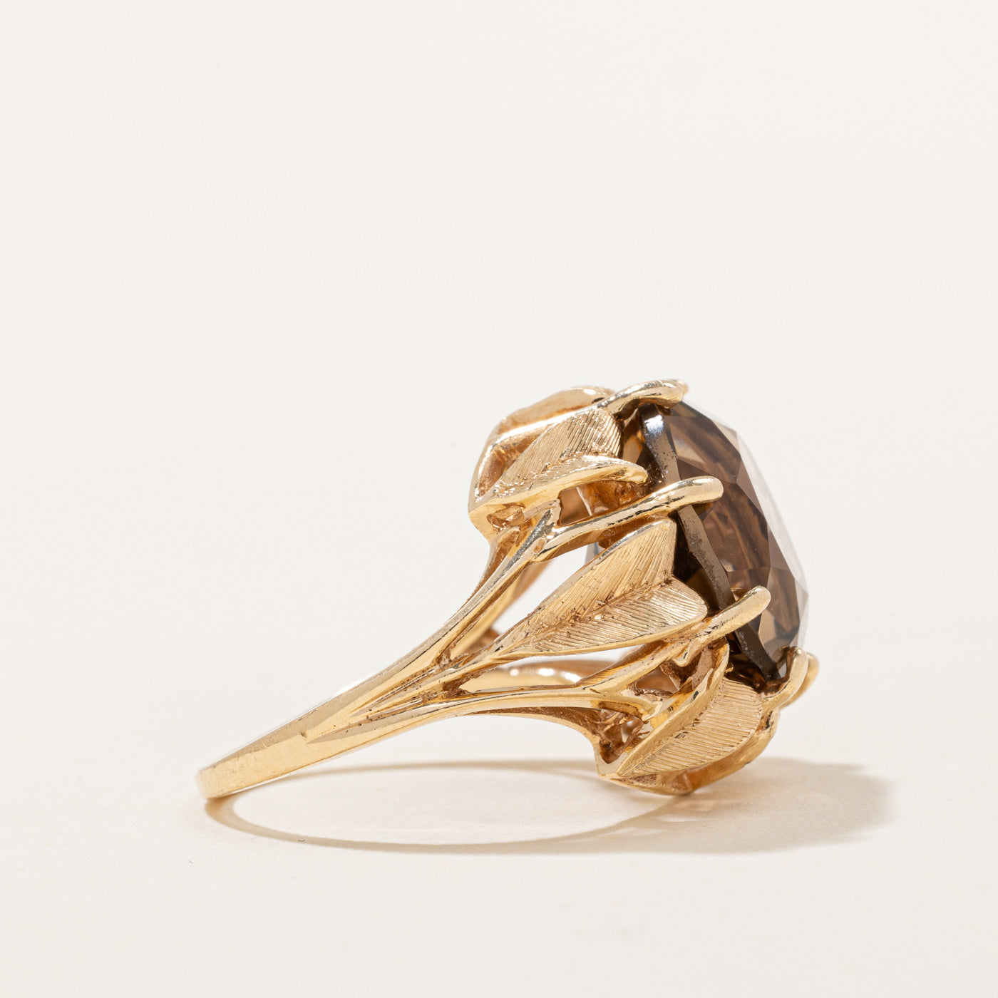 9.00ct Smoky Quartz Cocktail Ring for Women - Size 6.5 | Elegant Statement Jewelry for Evening Parties, Weddings & Special Occasions