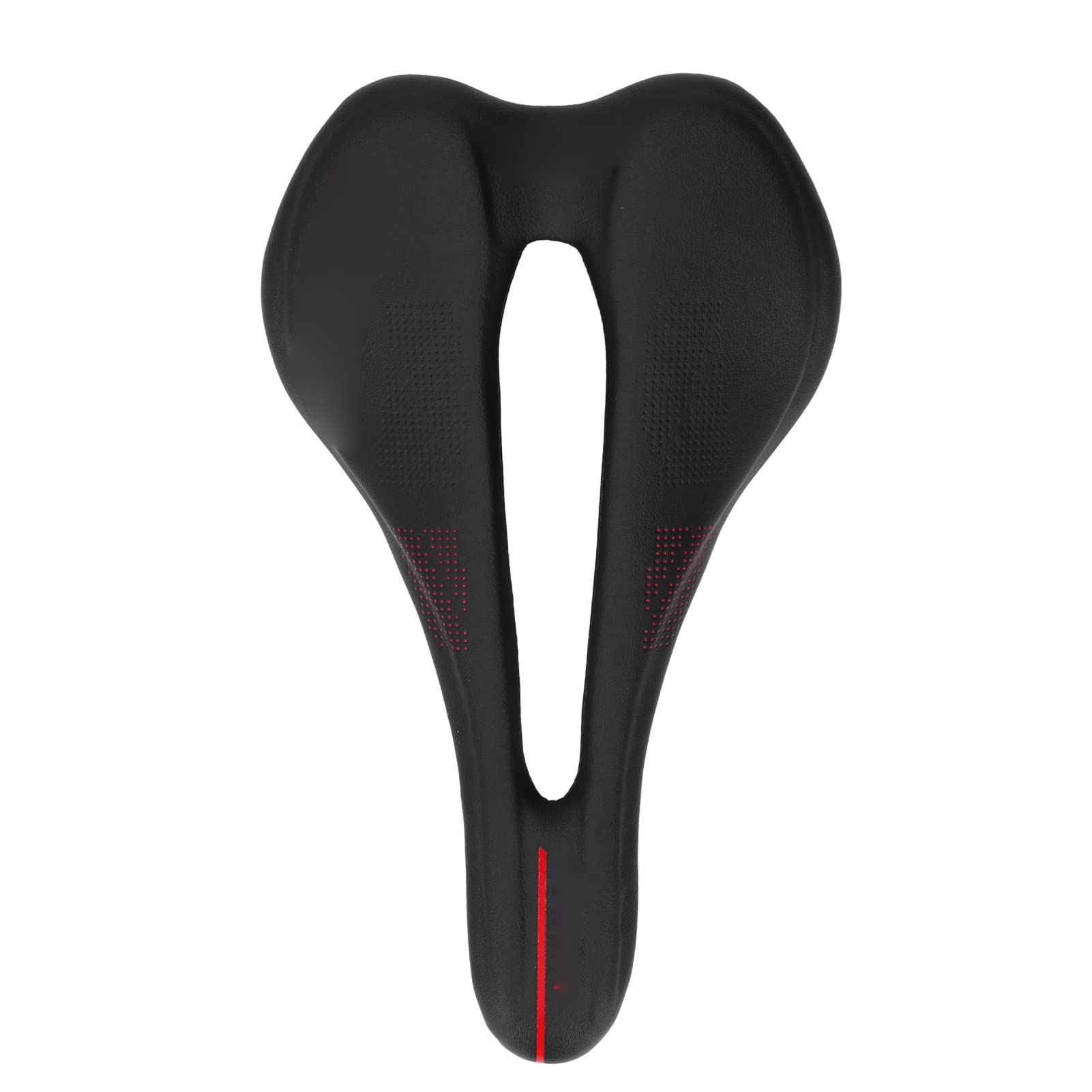**Durable Mountain Bike Seat - Ergonomic Tilted Down Head, Shock Absorbing Bike Saddle for Comfortable Riding (Black & Red) | Perfect for Trail, Commuting & Long-Distance Cycling**