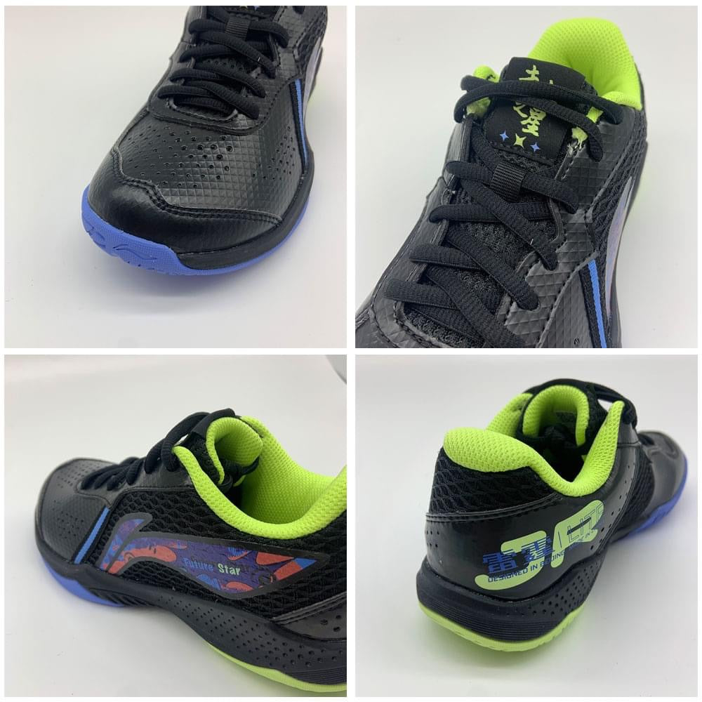 Li Ning Kids' Badminton Shoes AYTT014 - Lightweight & Breathable for Junior Players - Perfect for Indoor Court Sports & Training