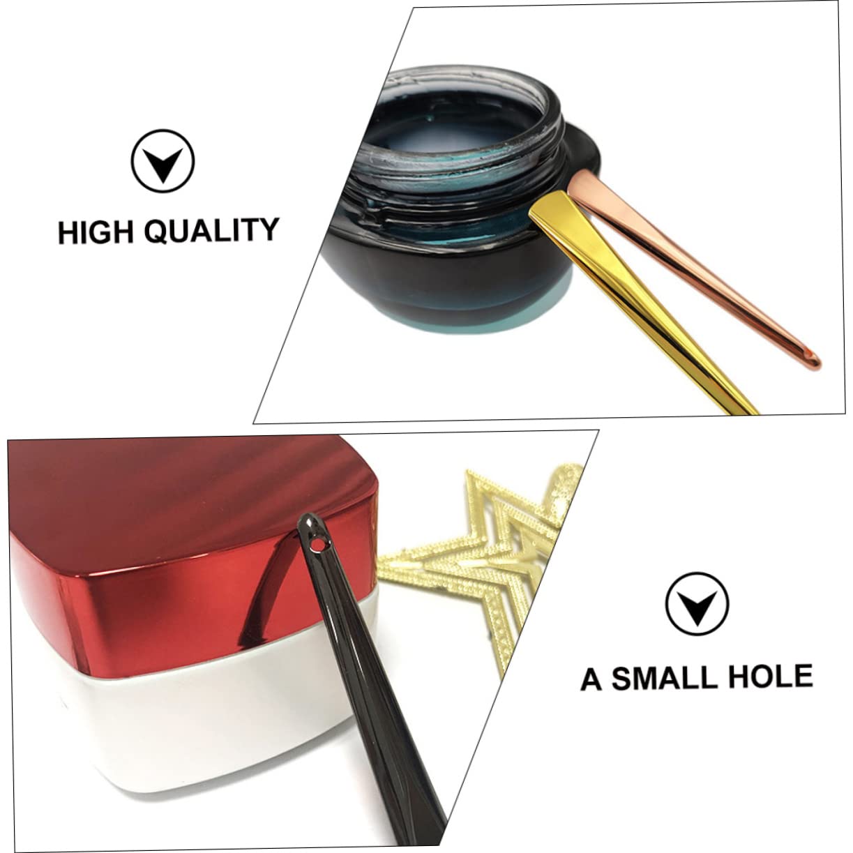 Baluue 3-Piece Zinc Alloy Makeup Spatula Set - Facial Cream Mixing Tool, Cosmetic Scoop & Eye Cream Spoon for Skincare Routine (Random Colors) | Perfect for DIY Beauty, Travel & Salon Use