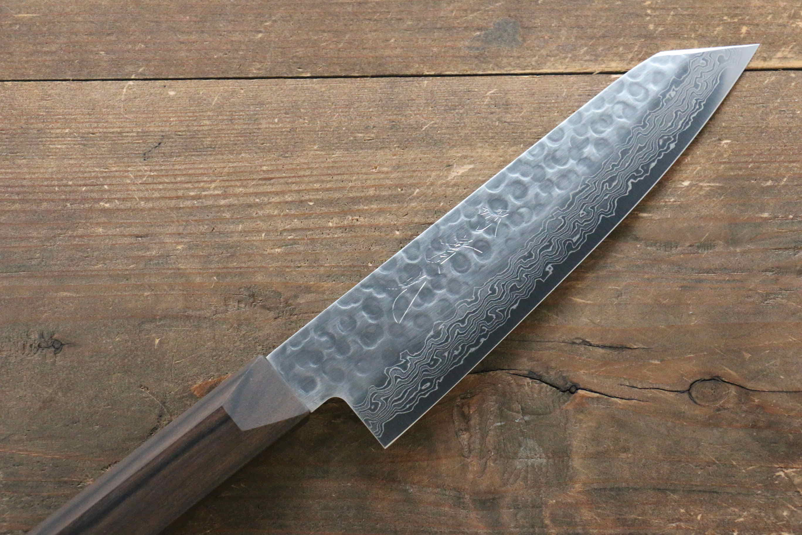 Jikko VG10 17-Layer Gyuto Japanese Chef Knife 170mm - Ebony Wood Handle - Perfect for Sushi, Meat Slicing & Vegetable Cutting