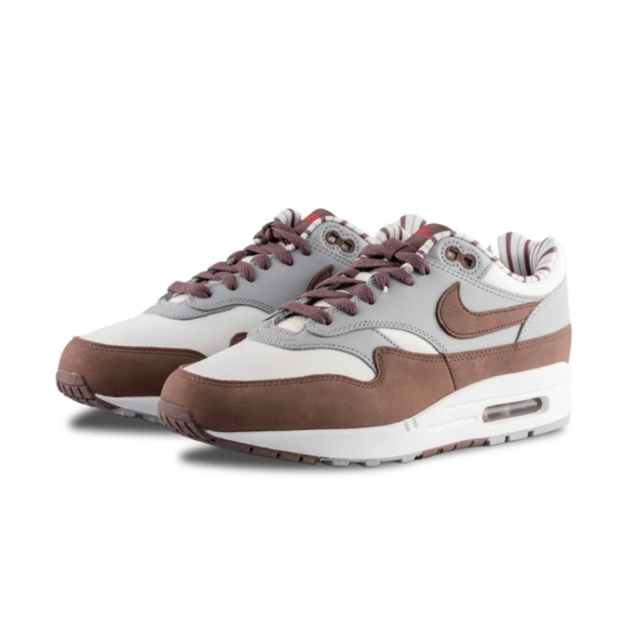 Nike Air Max 1 Premium Shima Shima Summit White Plum Eclipse Wolf Grey White Siren Red - Men's Running Shoes for Jogging, Gym Workouts & Casual Wear