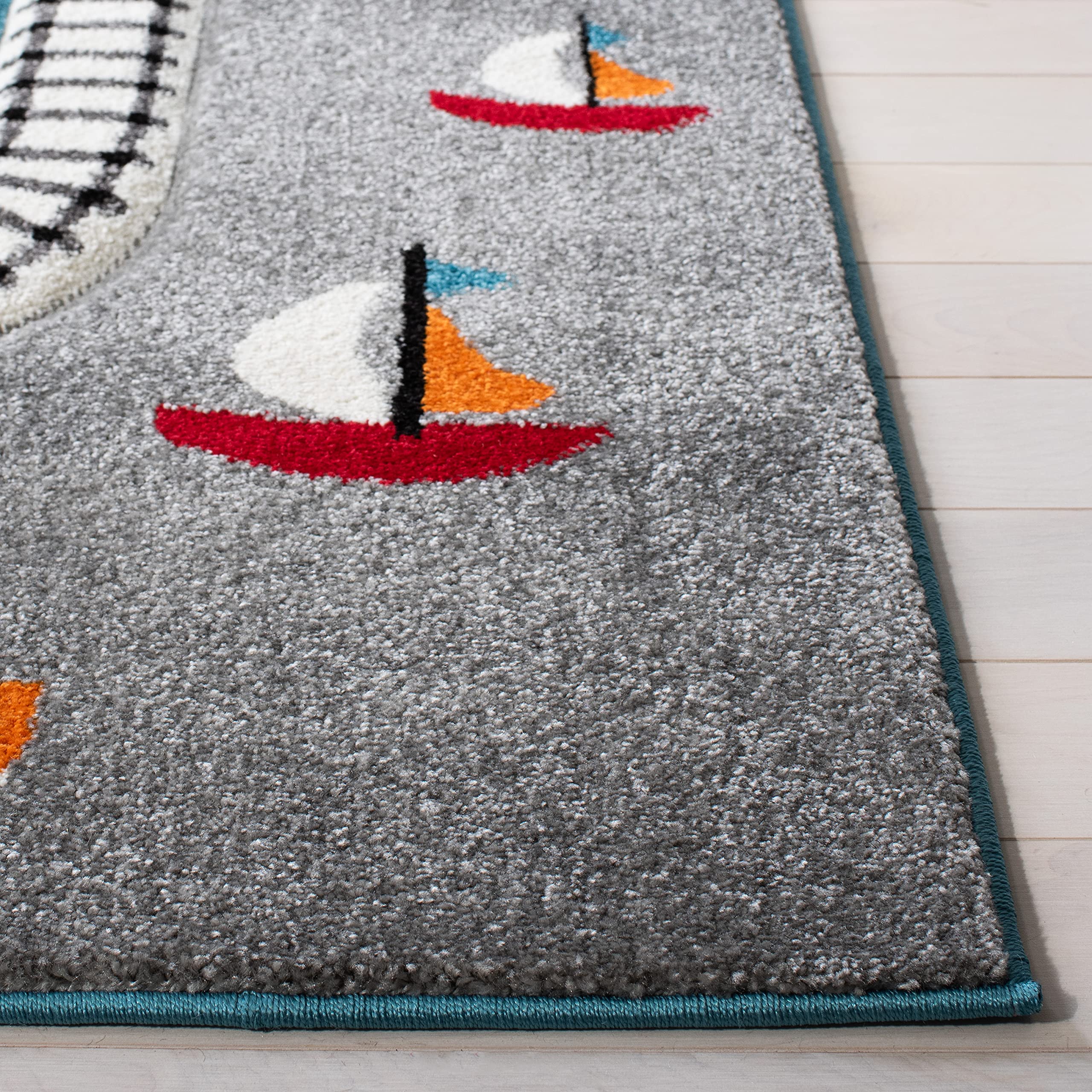 SAFAVIEH Carousel Kids Collection Non-Shedding Round Area Rug - 6'7