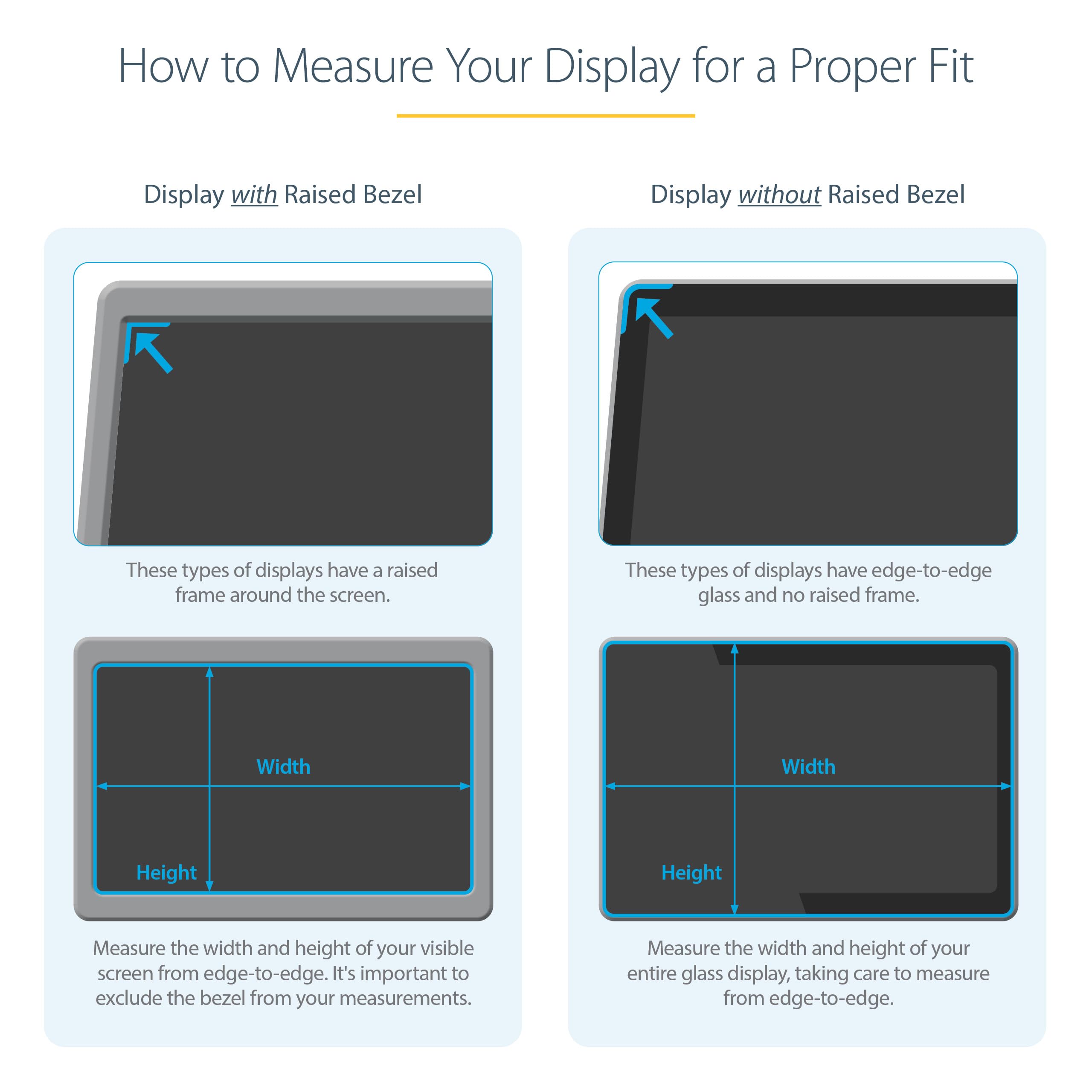 StarTech.com 21.5 Inch Widescreen Monitor Privacy Screen - Anti-Glare Computer Security Filter with Blue Light Blocking for Office & Home Use