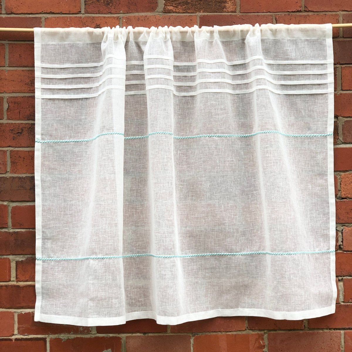 Sheer Ivory Kitchen Curtains for Windows - Elegant Cafe Style Drapes for Home, Diner & Restaurant Decor