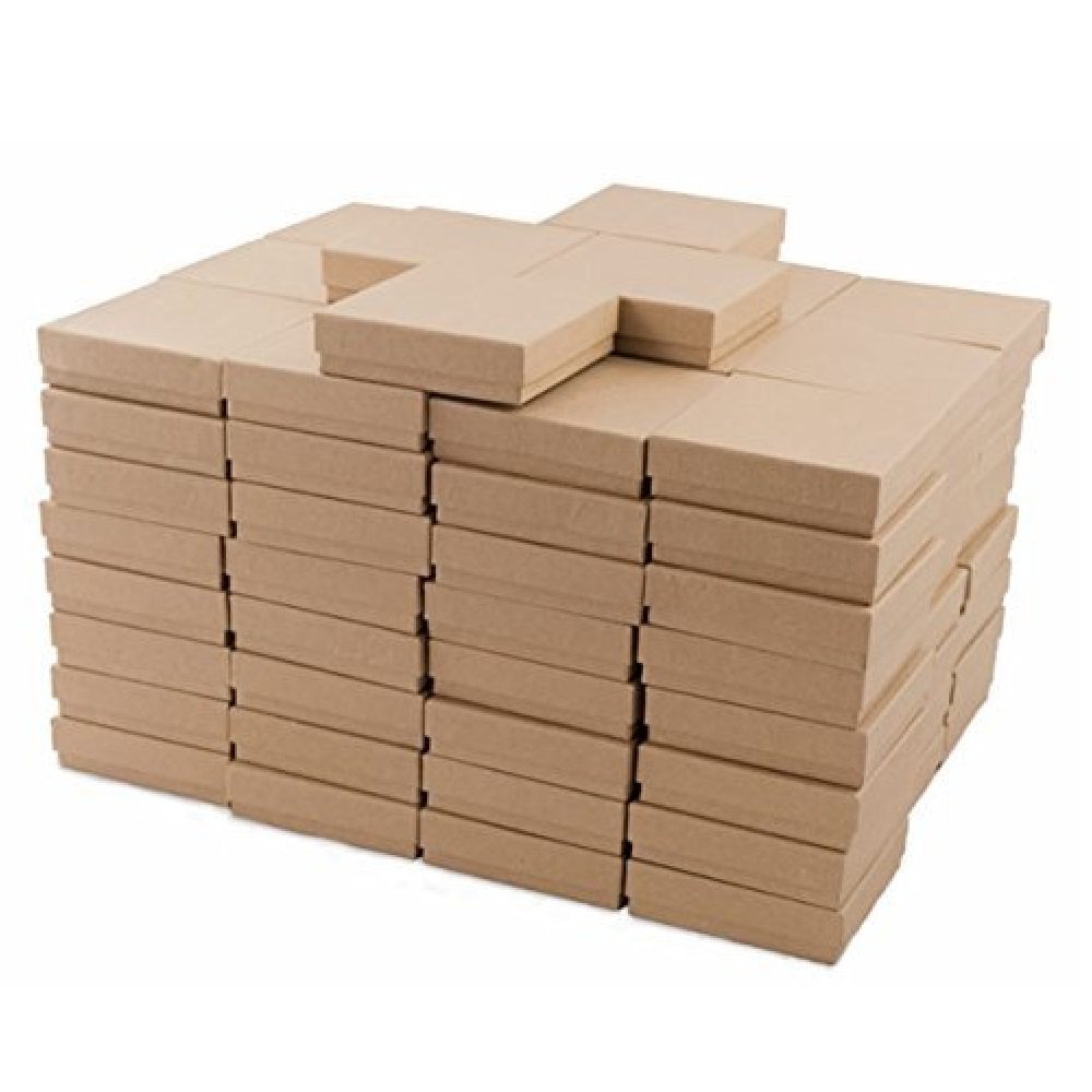 100 Pack Kraft Jewelry Boxes 2.1