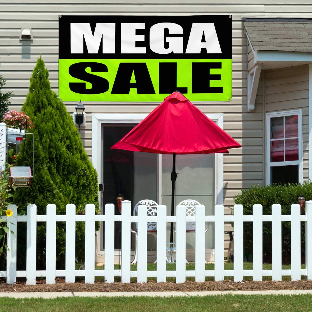 60x144 Inches Heavy Duty Vinyl Banner - Weatherproof, Industrial Strength with 10 Grommets for Outdoor Business Signs, Yard Sales & Promotions | Perfect for Storefronts, Events & Construction Sites