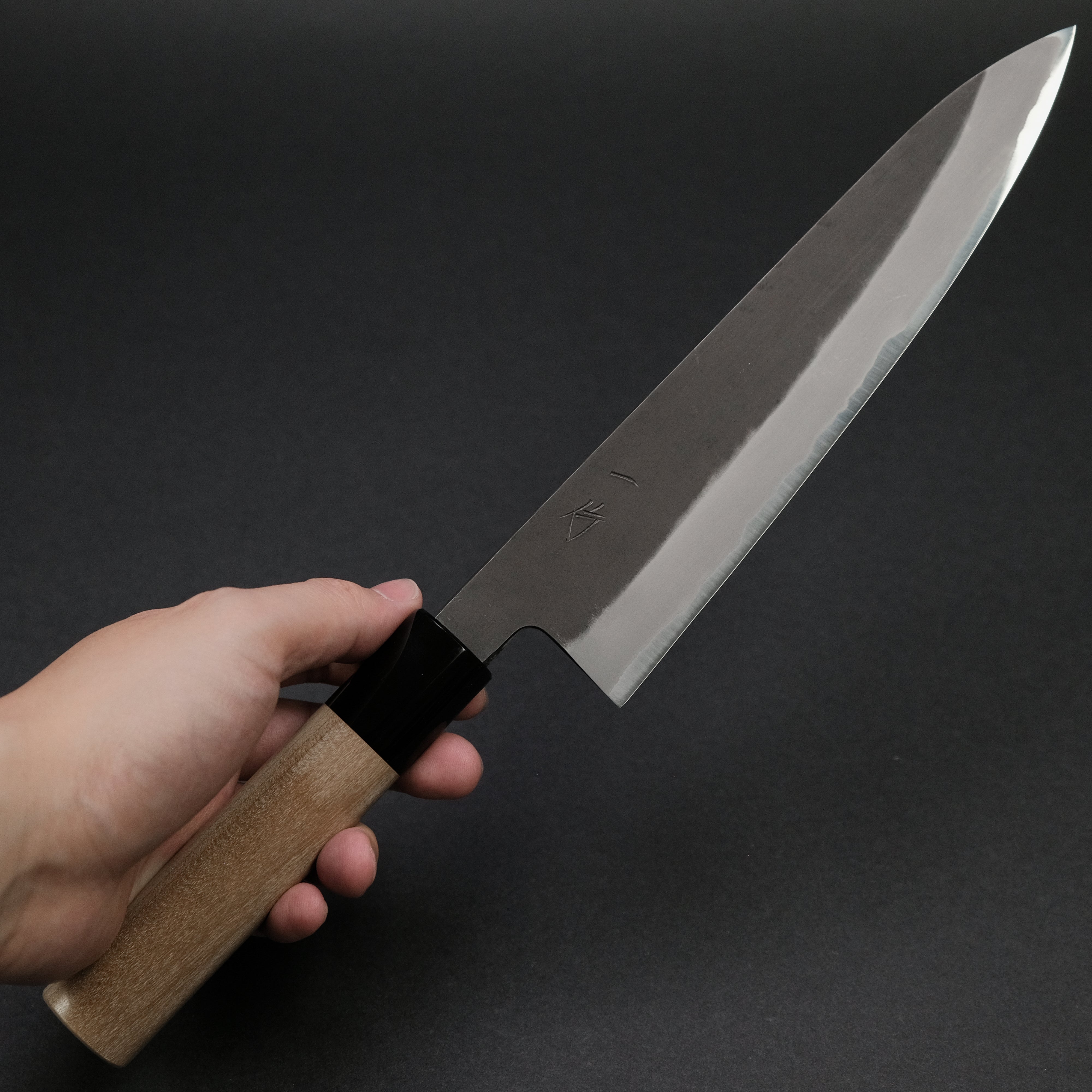 Hitohira Hinode Kurouchi White #2 Stainless Clad Gyuto 210mm Japanese Chef Knife with Ho Wood Handle - Perfect for Slicing, Dicing & Precision Cooking
