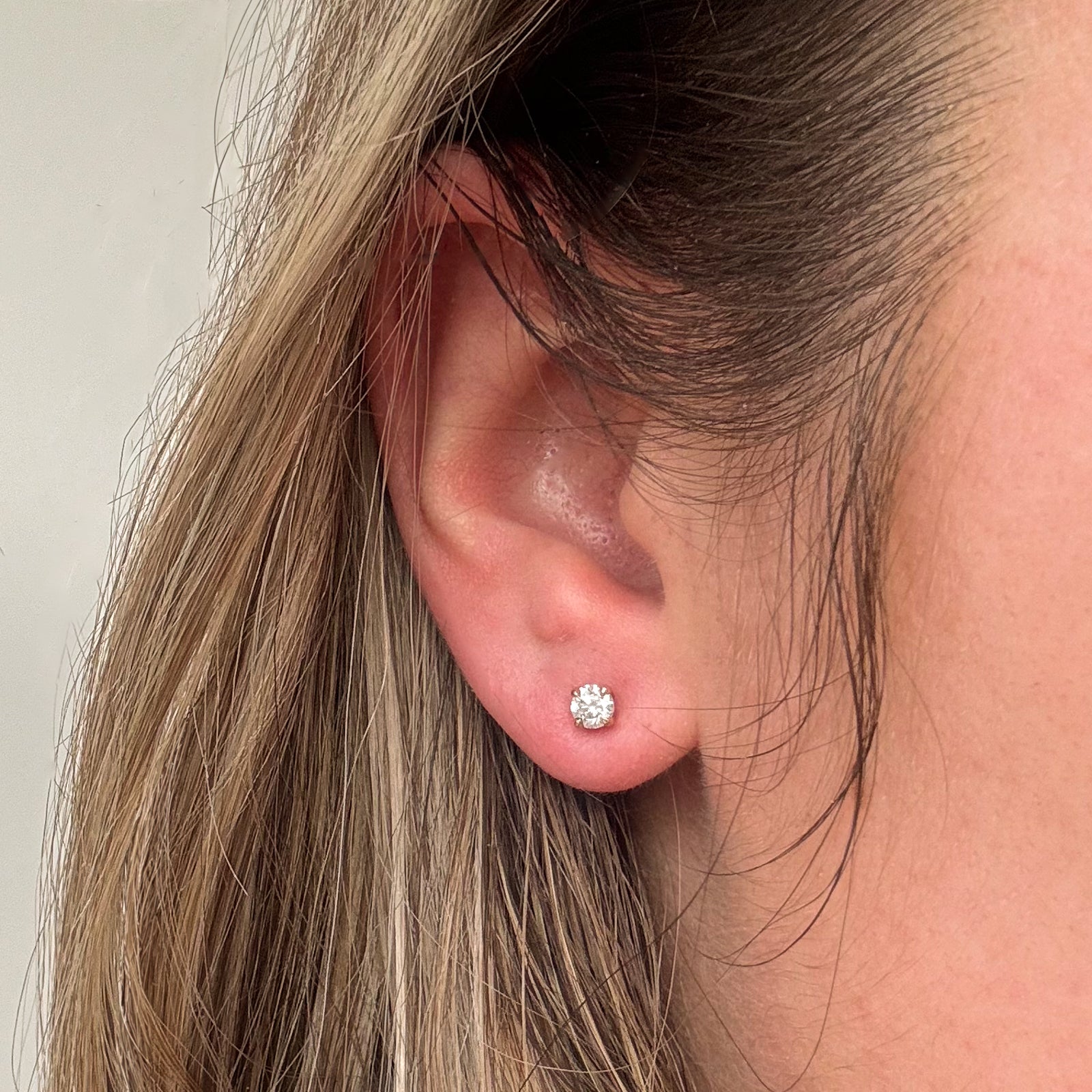 100 Ways Diamond Stud Earrings | 0.45ctw Round Cut Diamond Earrings for Women | Perfect for Weddings, Anniversaries & Everyday Elegance