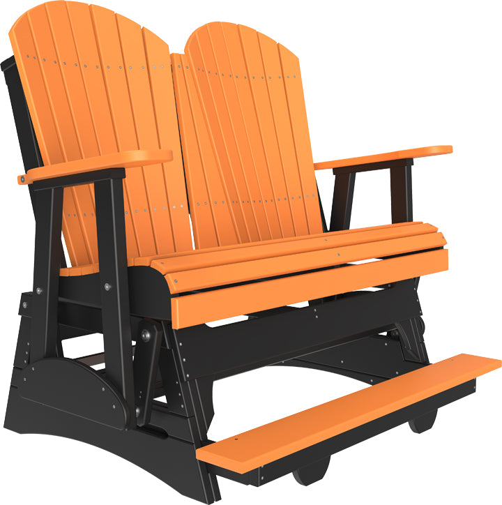 LuxCraft 4-Foot Adirondack Balcony Glider Chair - Outdoor Patio Furniture for Relaxing on Porch, Deck, Garden or Backyard