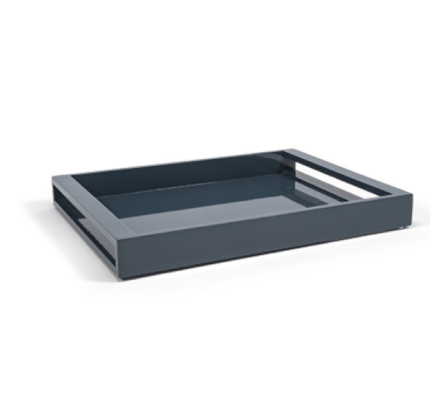 FOH New York Serving Tray Set of 2 - 16 x 12 Inches - Elegant Appetizer & Dessert Platter for Party, Wedding, and Home Entertaining