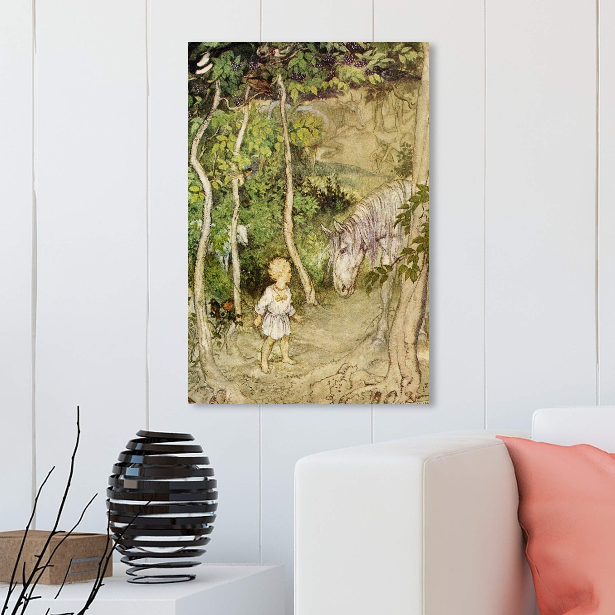 Magic Stallion Fantasy Wall Art Canvas Print - 20