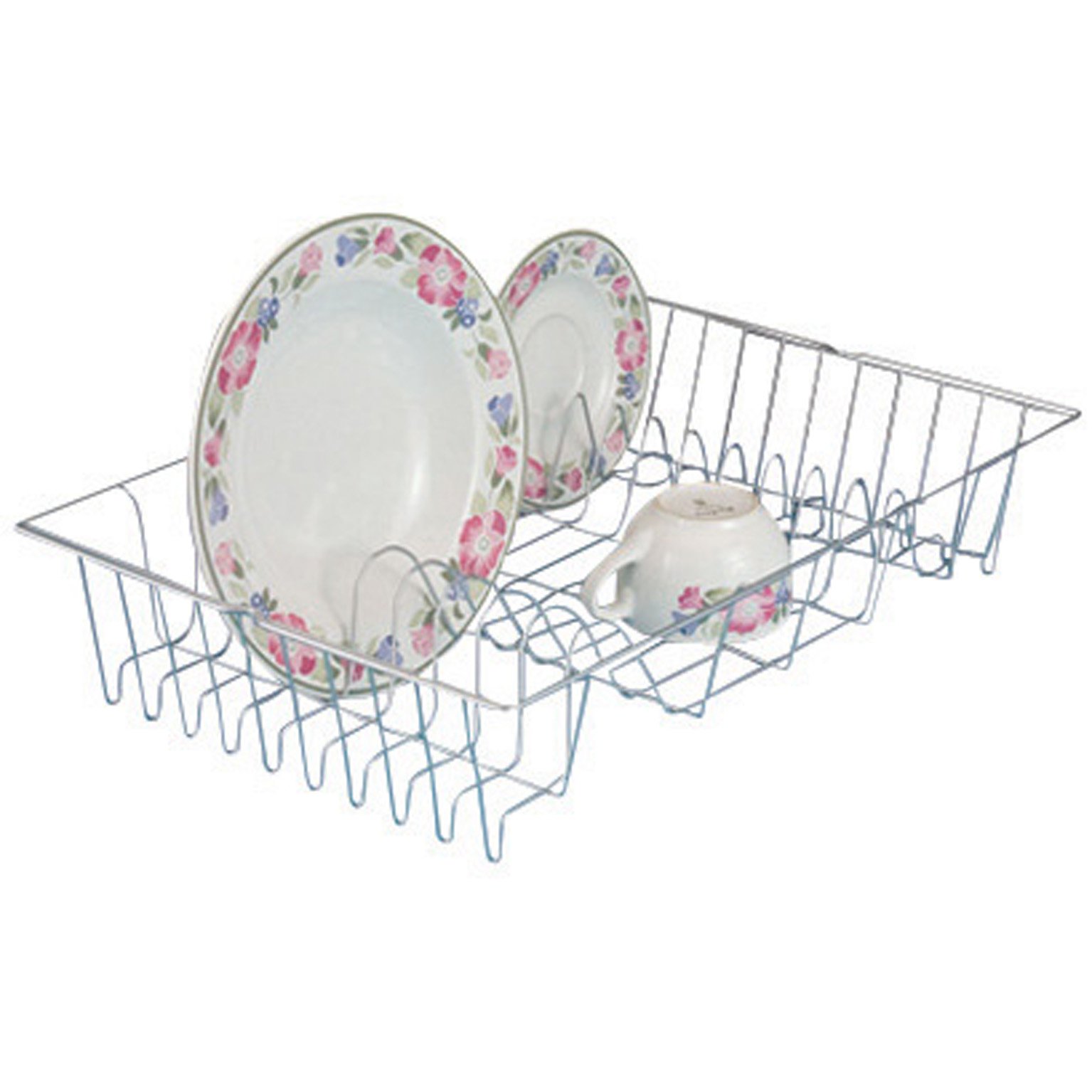 Metaltex Grey Dish Drying Rack - Stainless Steel Kitchen Organizer for Countertop, Sink, and Cabinet Storage | Perfect for Small Spaces, Apartments, and RVs