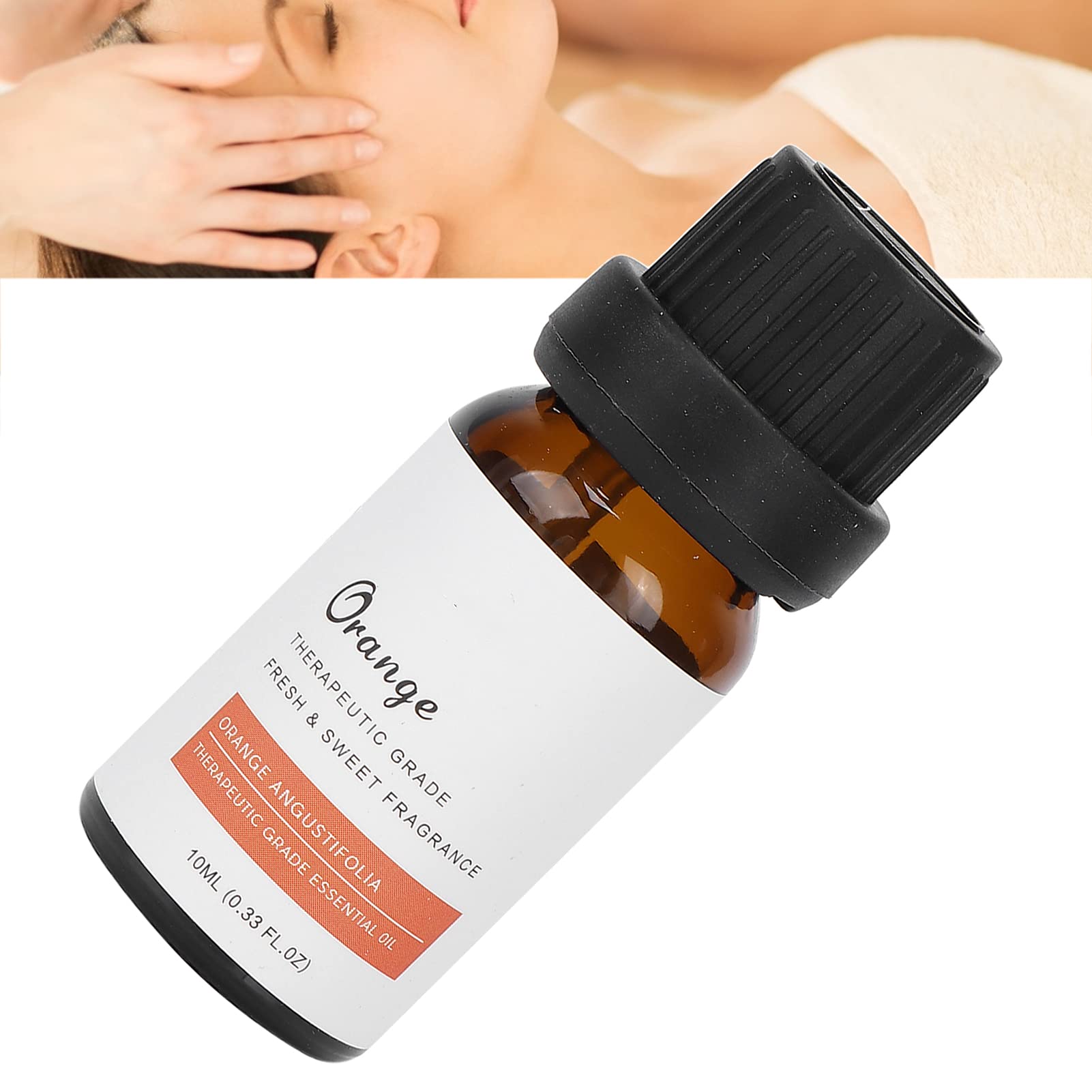FEXMS 100% Pure Orange Essential Oil 10mL - Natural Aromatherapy Oil for Relaxation, Stress Relief & Mood Boosting - Perfect for Diffusers, Humidifiers, Massage & SPA Treatments - Fresh Citrus Scent for Home, Office & Yoga Studio