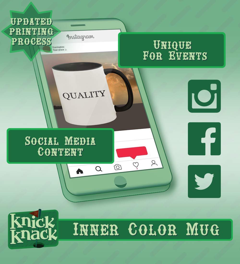 11oz Ceramic Coffee Mug with Colored Handle and Interior - Black - Perfect for Home, Office, or Gift Giving