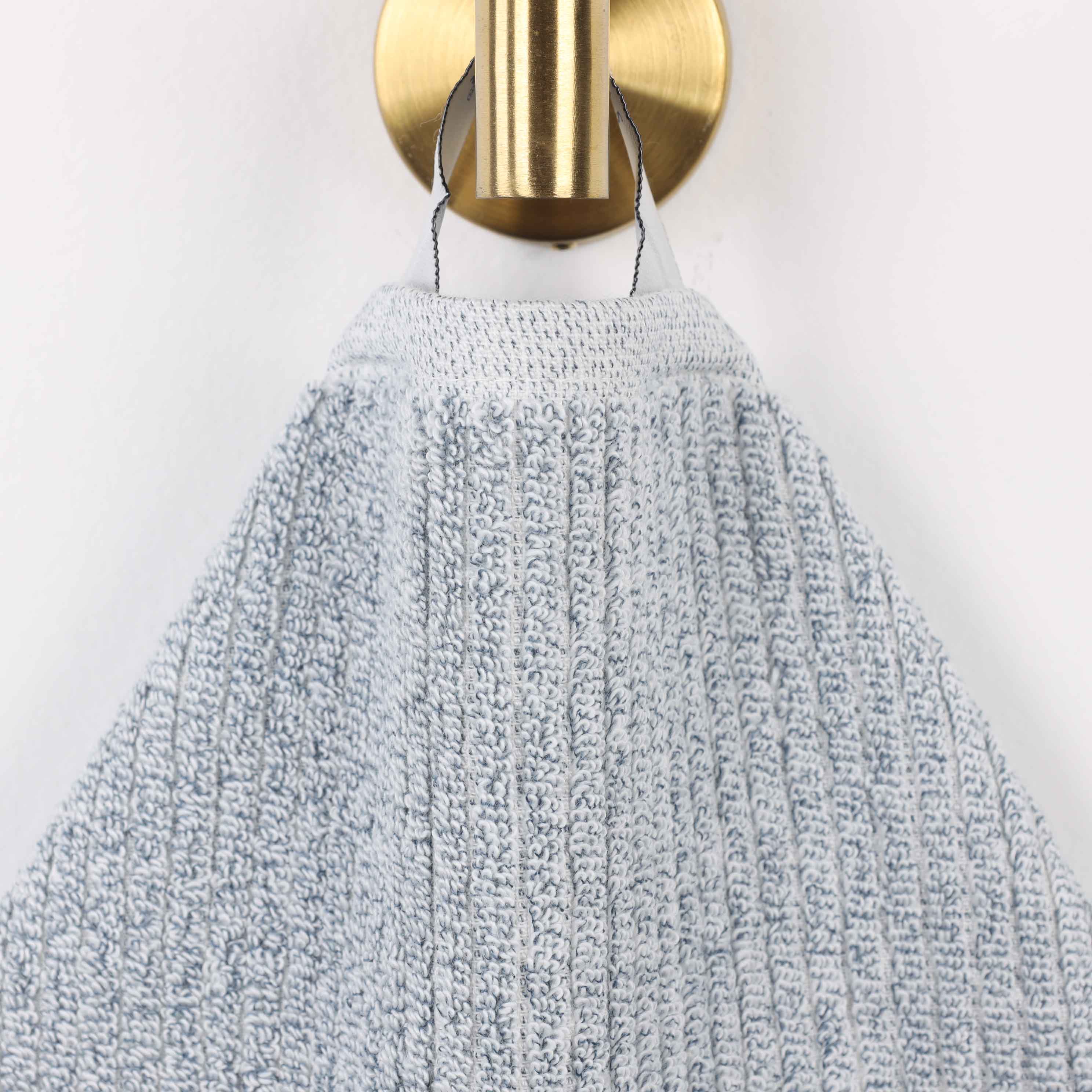 Premium Cotton Blend Ribbed Bath Towels Set of 2 - Ultra Absorbent & Quick Dry Bathroom Towels for Spa, Gym, Beach & Luxury Home Use