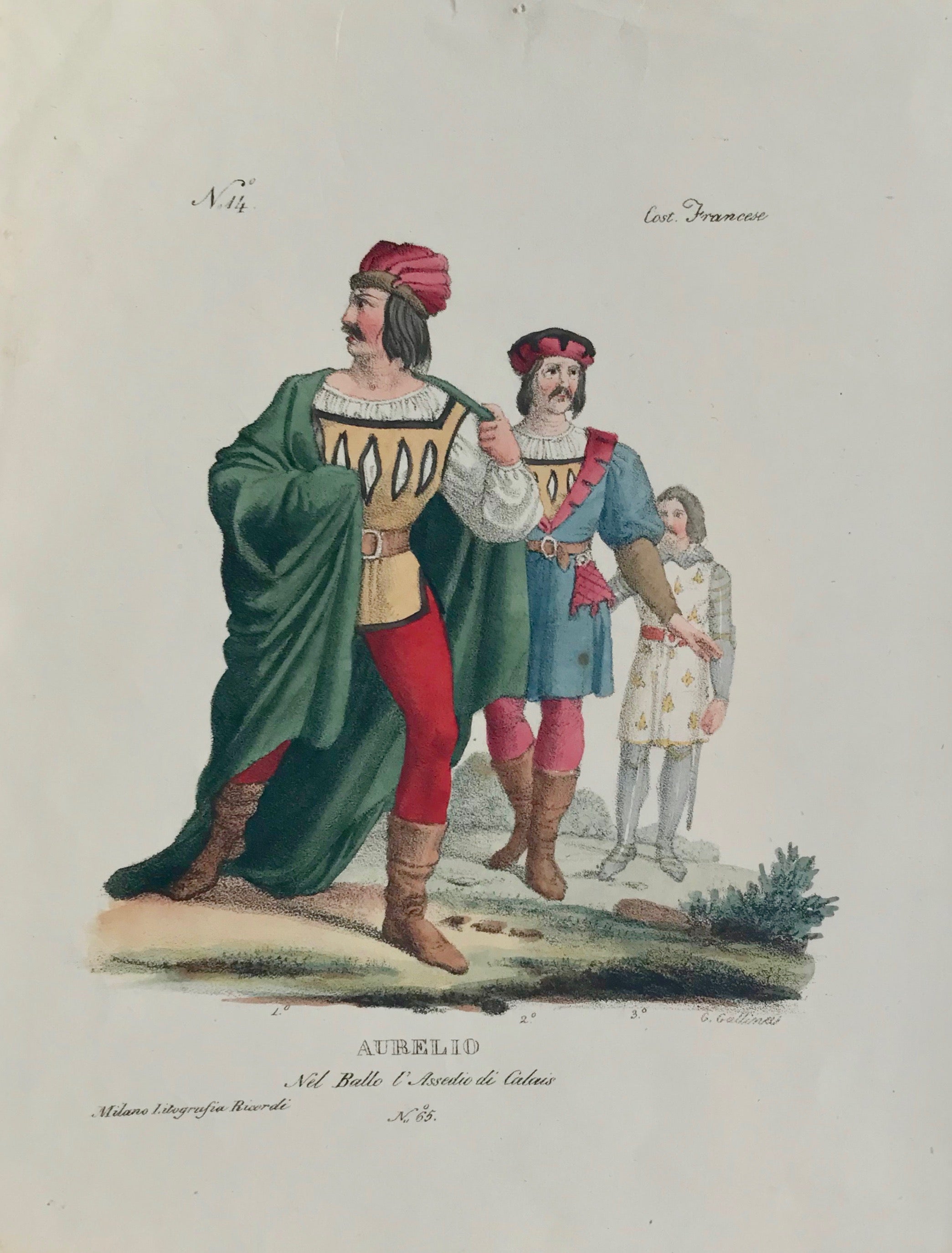 1799 Italian Clothing Design Stencils - Set of 2 (Gondolier, People, Guard, Aurelio) for DIY Fashion, Historical Costume Making & Art Projects