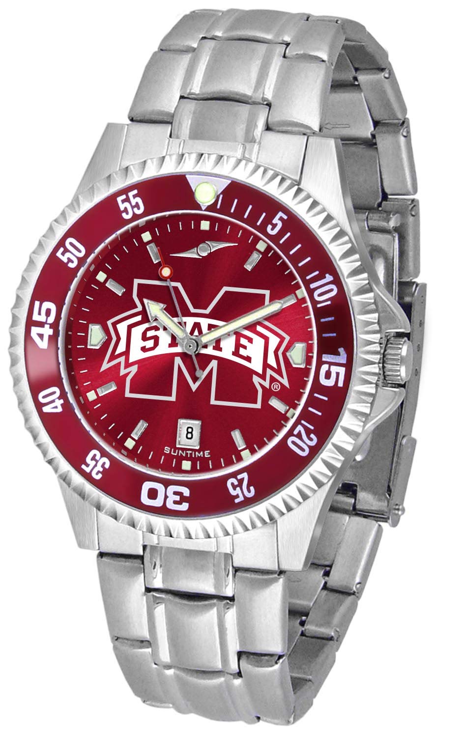 SunTime Men's Competitor 40mm Quartz Watch with 20mm Stainless Steel Strap - Sporty Team Color Dial & Bezel - Perfect for Casual Wear, Office & Outdoor Activities
