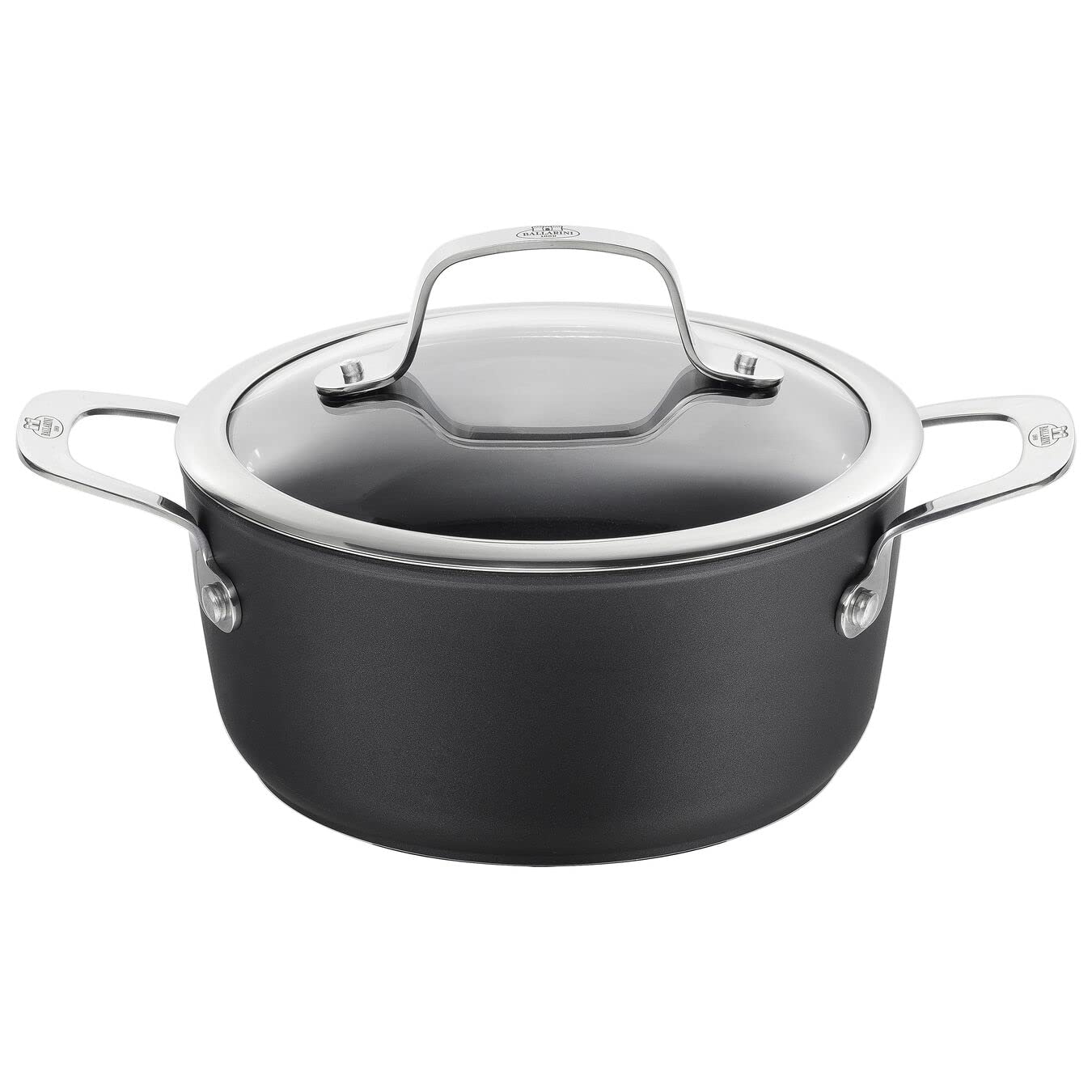 BALLARINI Alba 2.7L Titanium Nonstick Sauce Pot with Glass Lid - Premium Italian Cookware for Pasta, Soups & Stews (Model ALBG2LD.20D) - Perfect for Home Cooking & Professional Kitchens