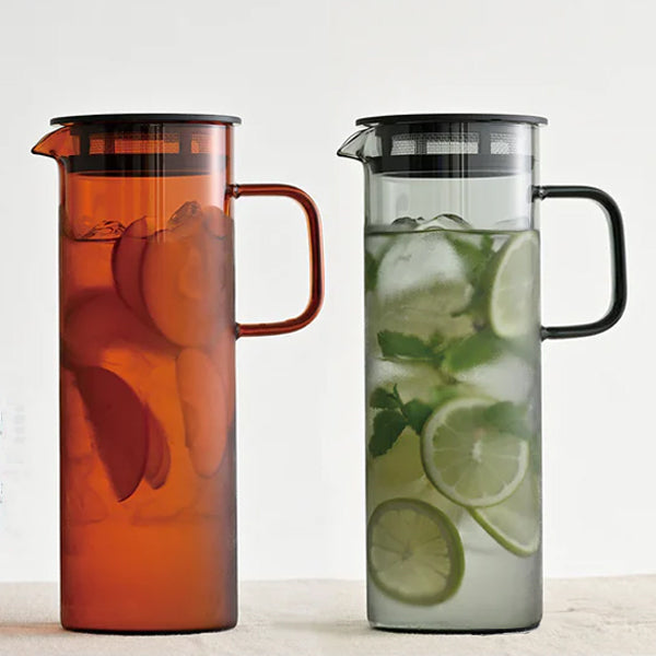 Hario Colours Glass Pitcher - 1.2L Heat-Resistant Japanese Tea & Coffee Server for Iced Brewing, Cold Brew & Pour Over - Perfect for Home, Cafe & Office Use
