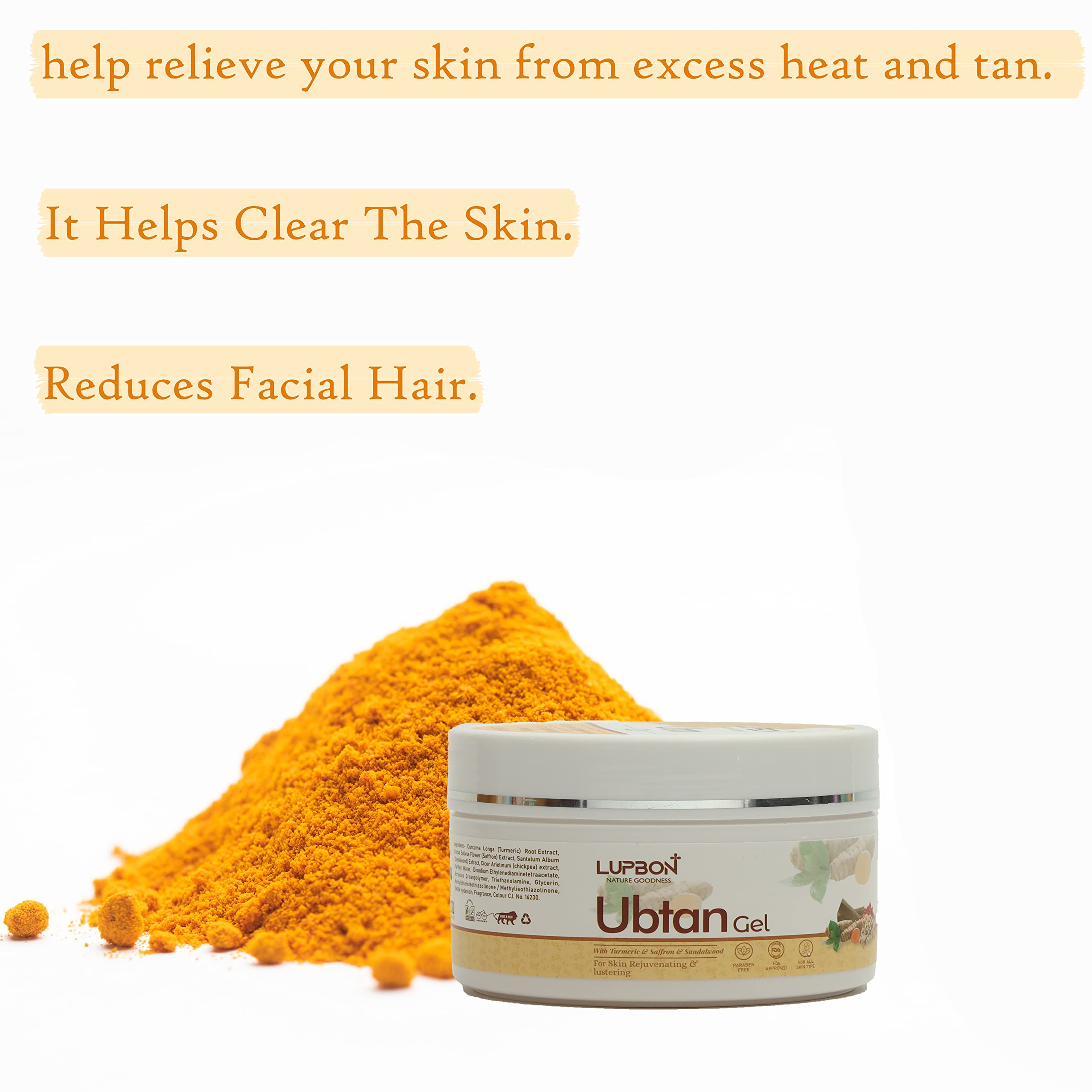 Ubtan Gel (250g) - Natural Skin Brightening & Exfoliating Face Wash for Glowing Complexion | Perfect for Daily Skincare Routine & Acne Treatment